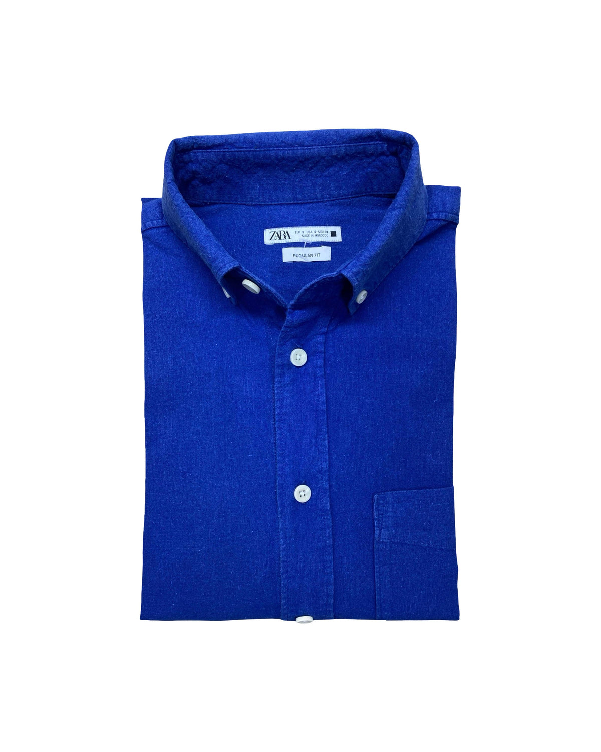 Zara Indigo Casual Shirt | Small | Chest 19.5”
