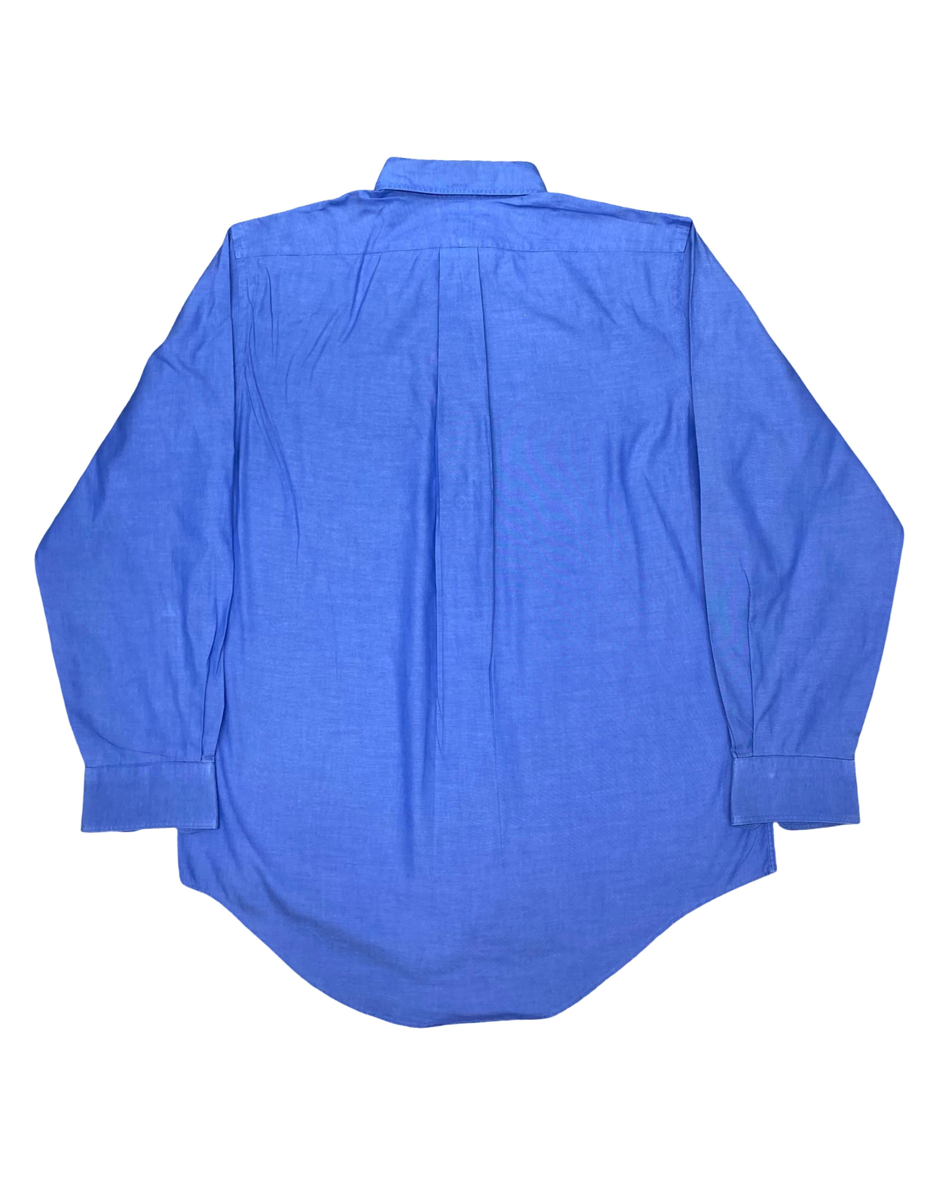 Lands' End Blue Oxford Shirt | Large | Chest 24”
