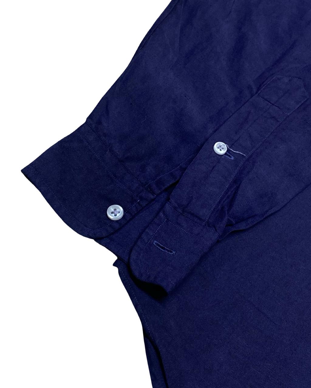 Polo Ralph Lauren Navy Linen Shirt | XL | Chest 26.5”