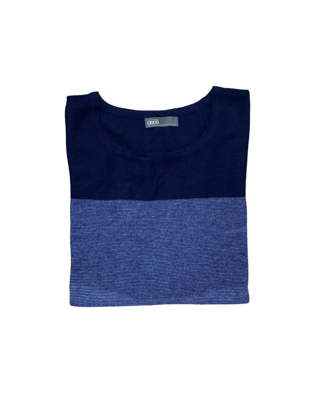 ASOS Striped Knit T-Shirt | Medium | Chest 21.5”