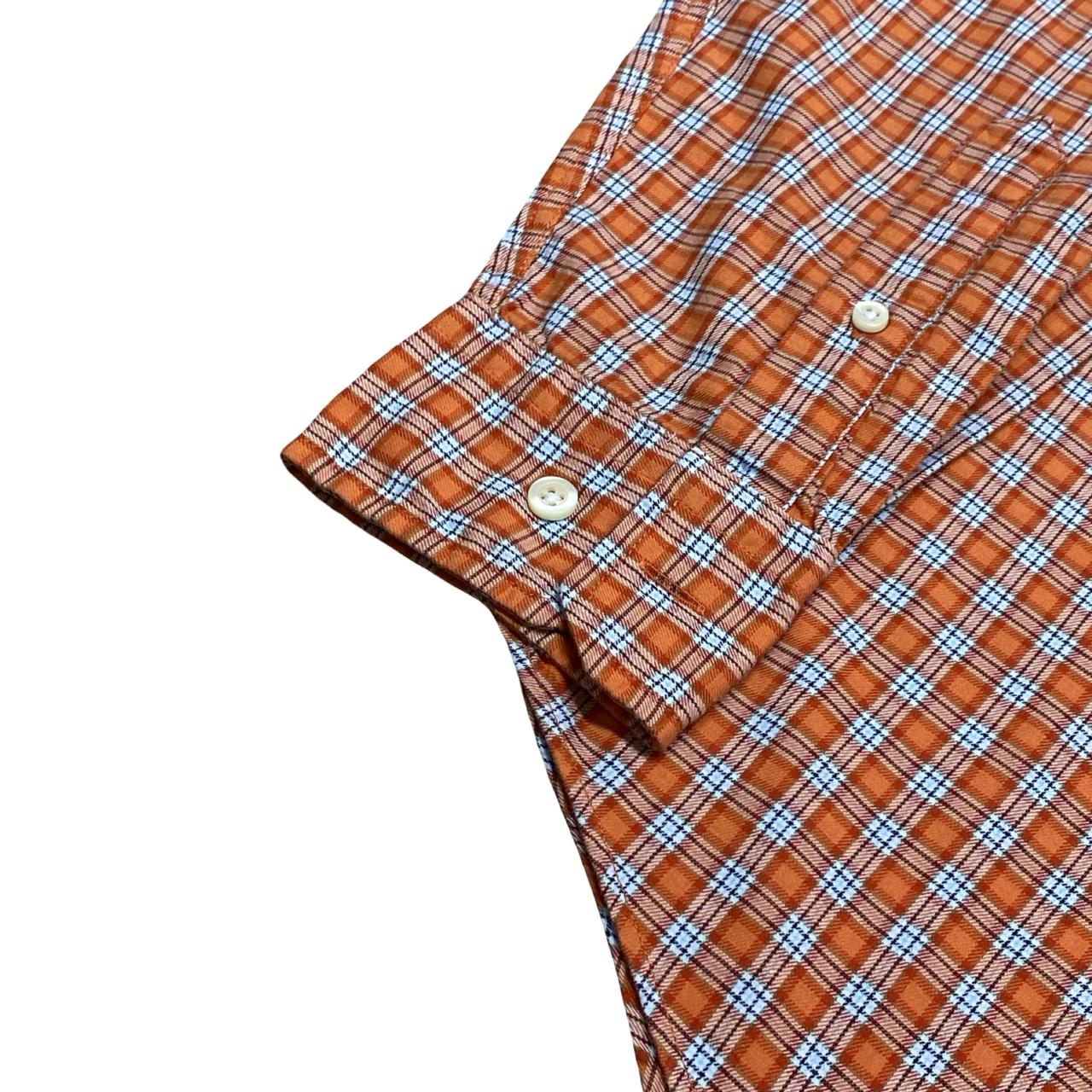 Nautica Orange Check Shirt | Large | Chest 24”