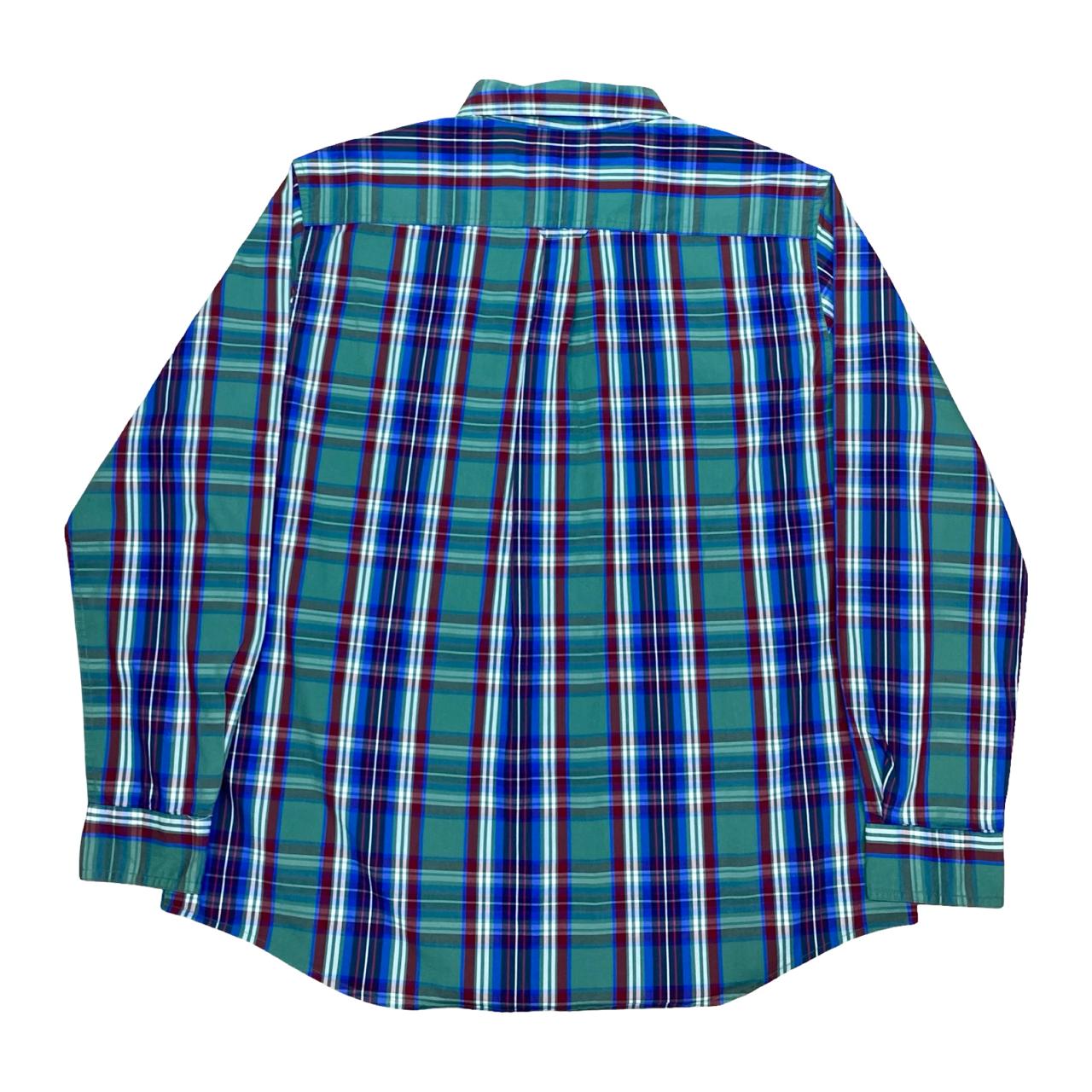 Chaps Green & Blue Plaid Shirt | XL | Chest 26”
