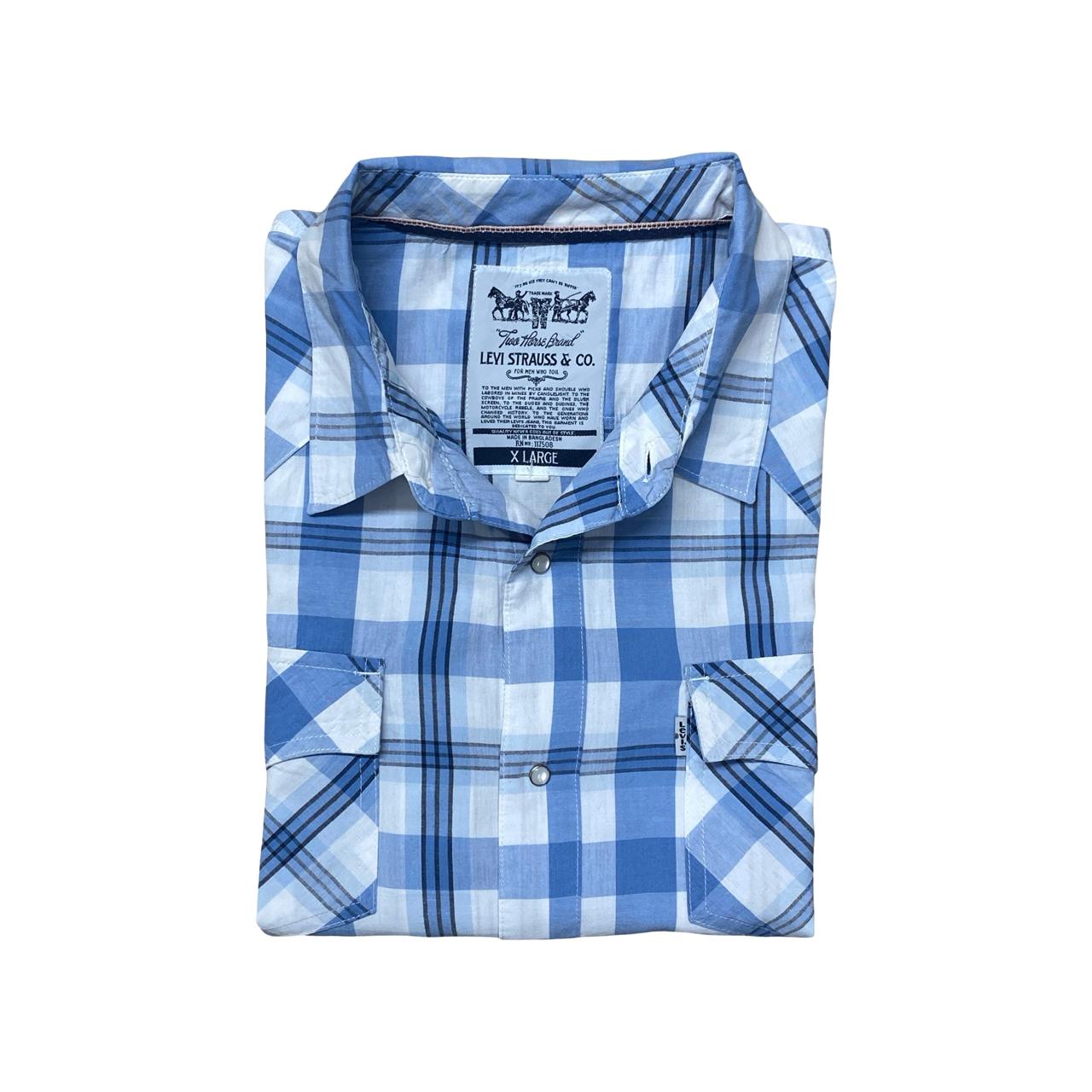 Levi’s Blue Check Shirt | Large | Chest 24”
