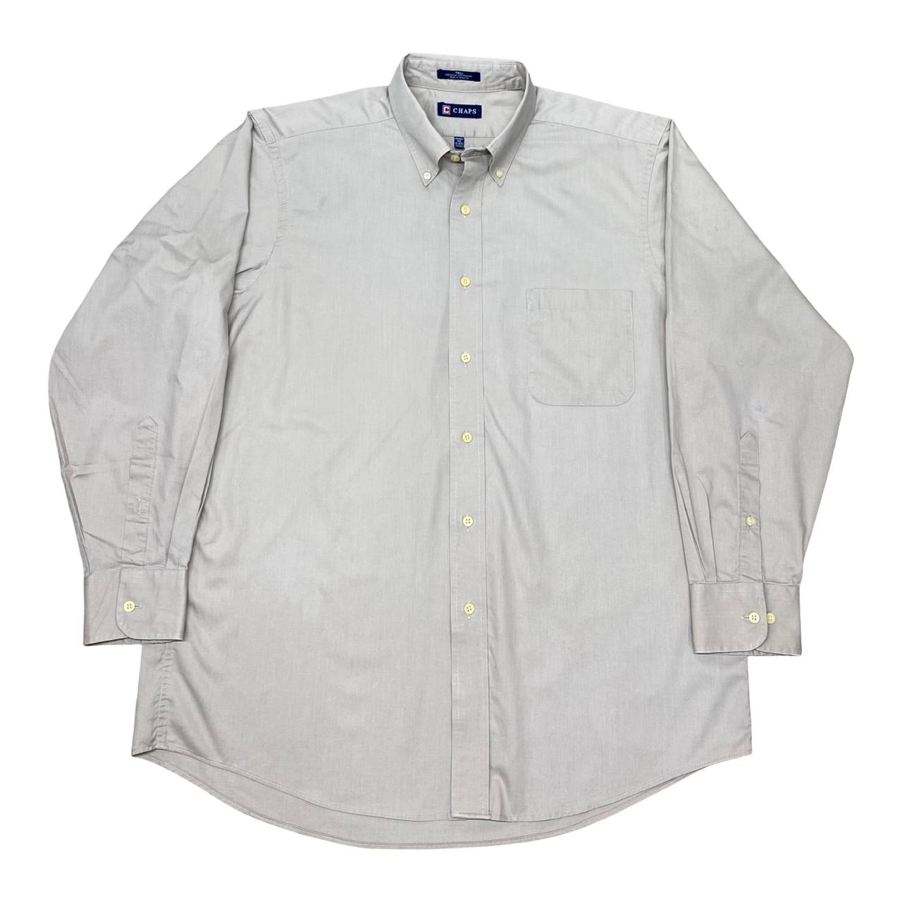 Chaps Solid Oxford Shirt | Large | Chest 25”