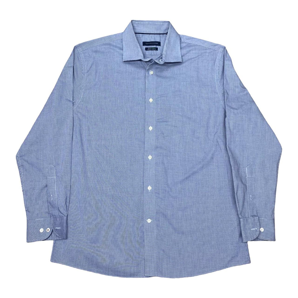 Tommy Hilfiger Micro Check Shirt | Large | Chest 23”