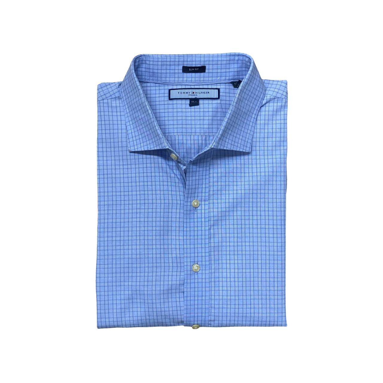 Tommy Hilfiger Blue Check Shirt | XL | Chest 25.5”