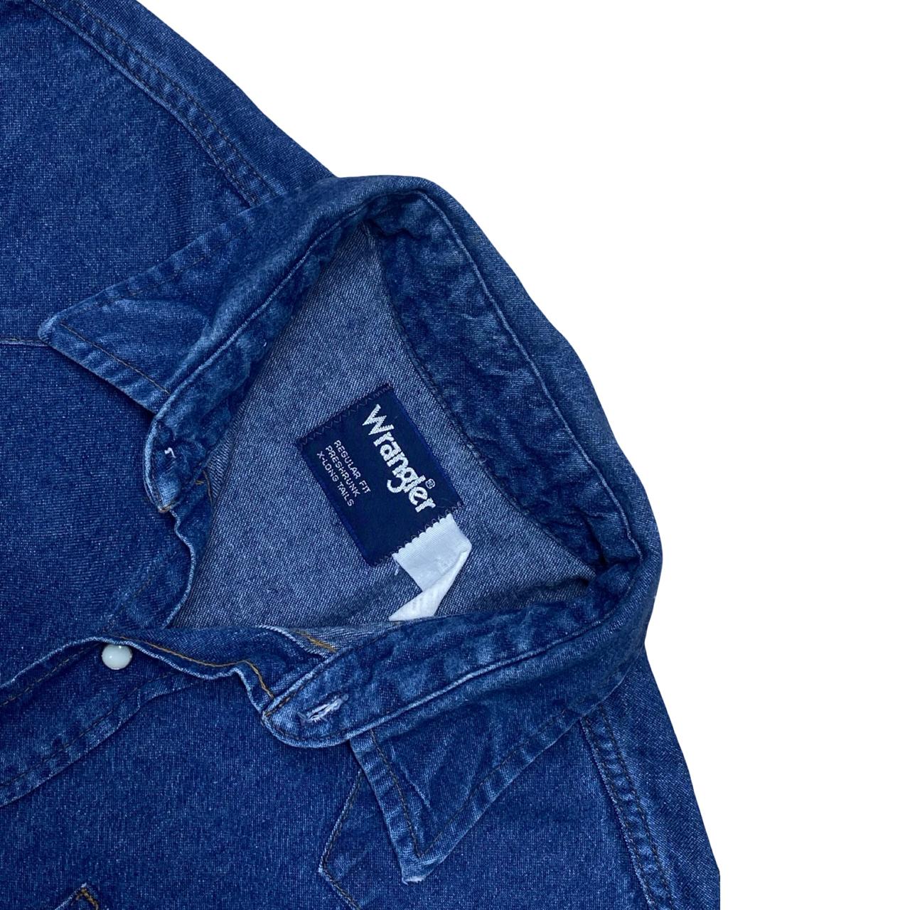 Wrangler Denim Western Shirt | Medium | Chest 21.5”