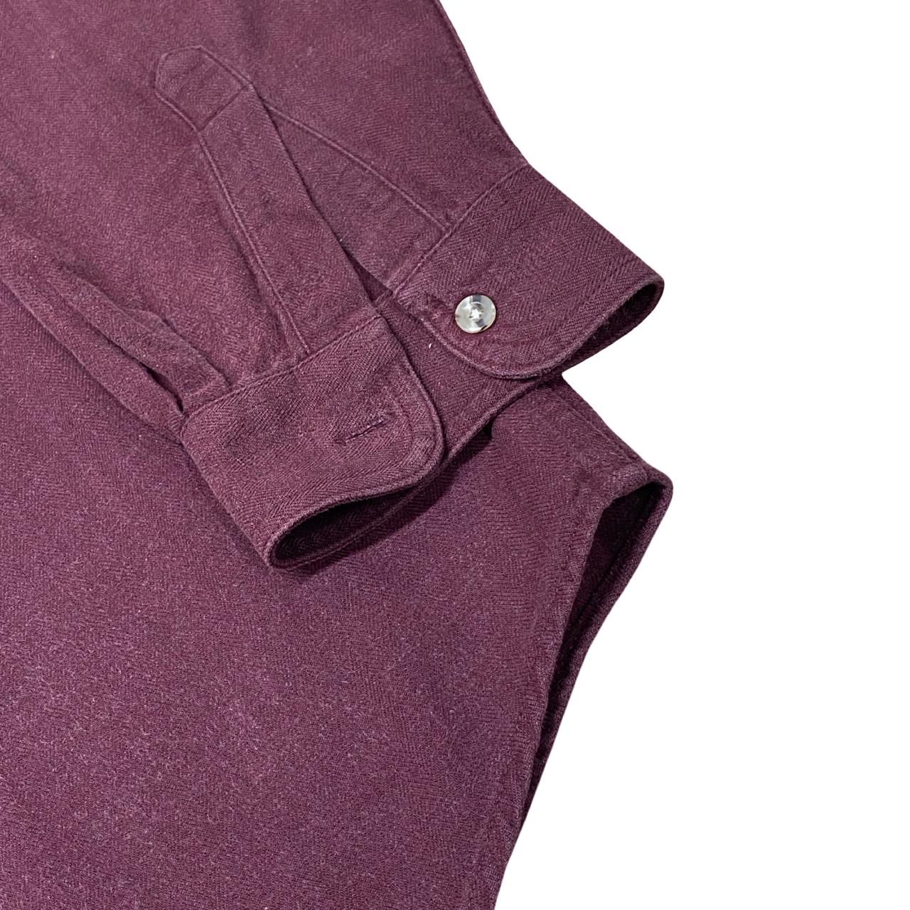L.L. Bean Maroon Solid Button-Down Shirt | XL | Chest 26.5”