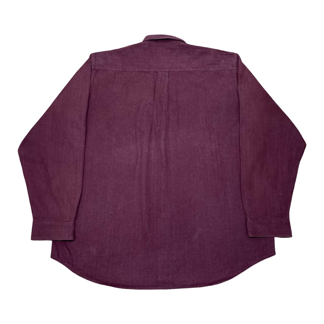 L.L. Bean Maroon Solid Button-Down Shirt | XL | Chest 26.5”