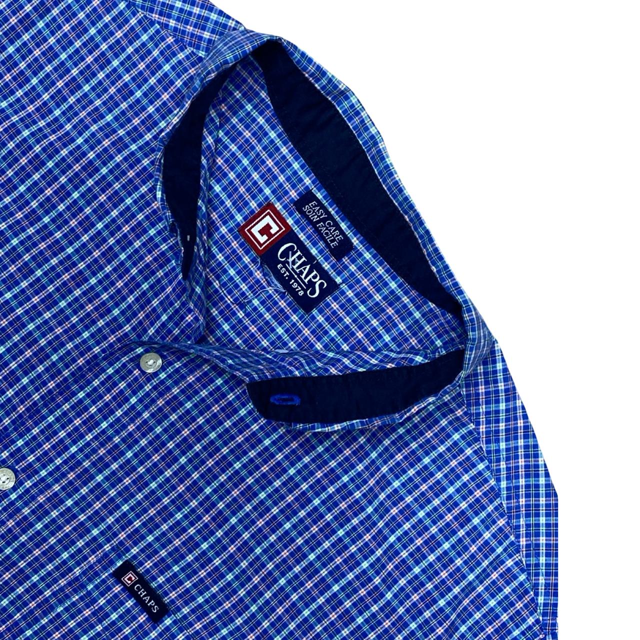 Chaps Short Sleeve Check Shirt | Large | Chest 25”