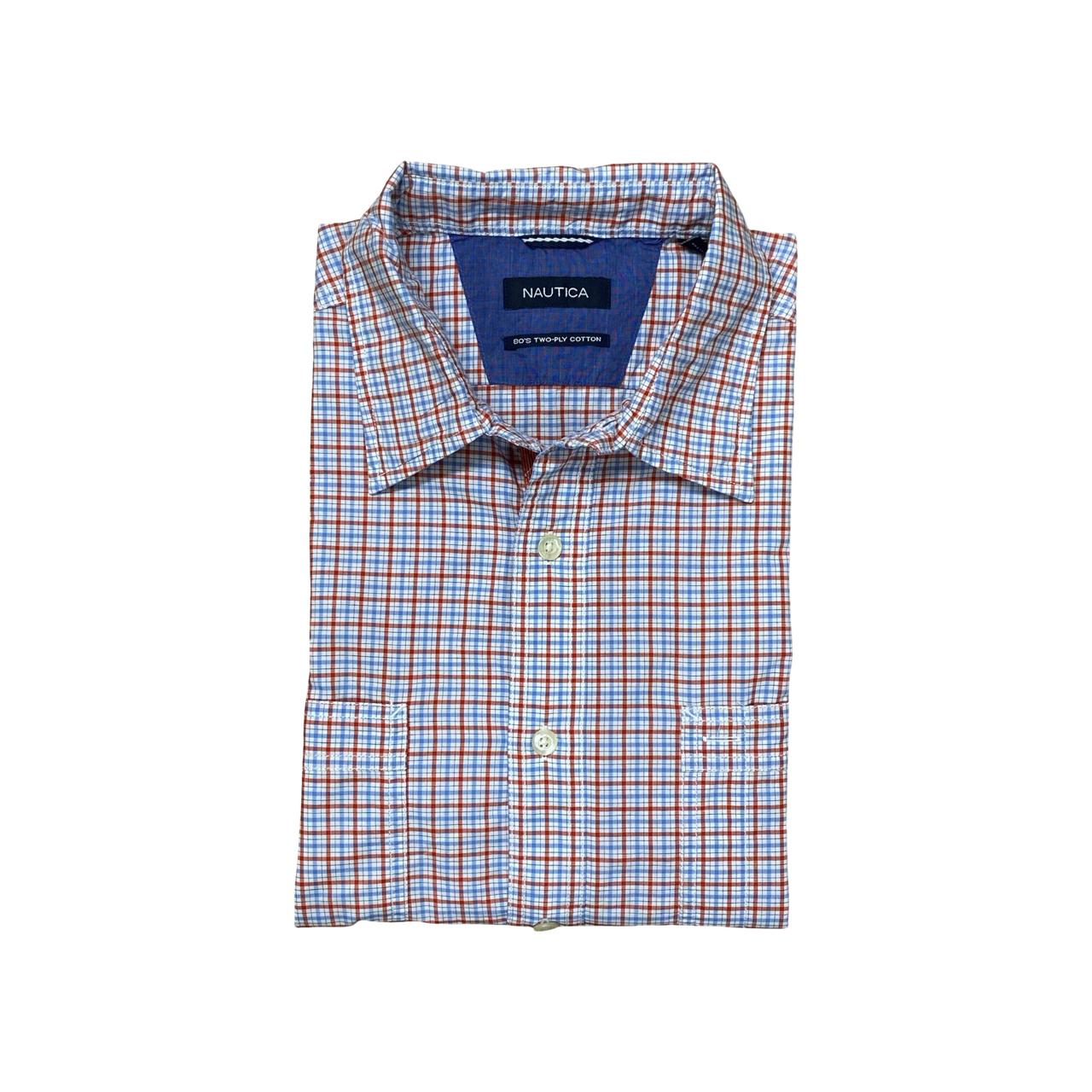 Nautica Checkered Shirt | Large | Chest 25”