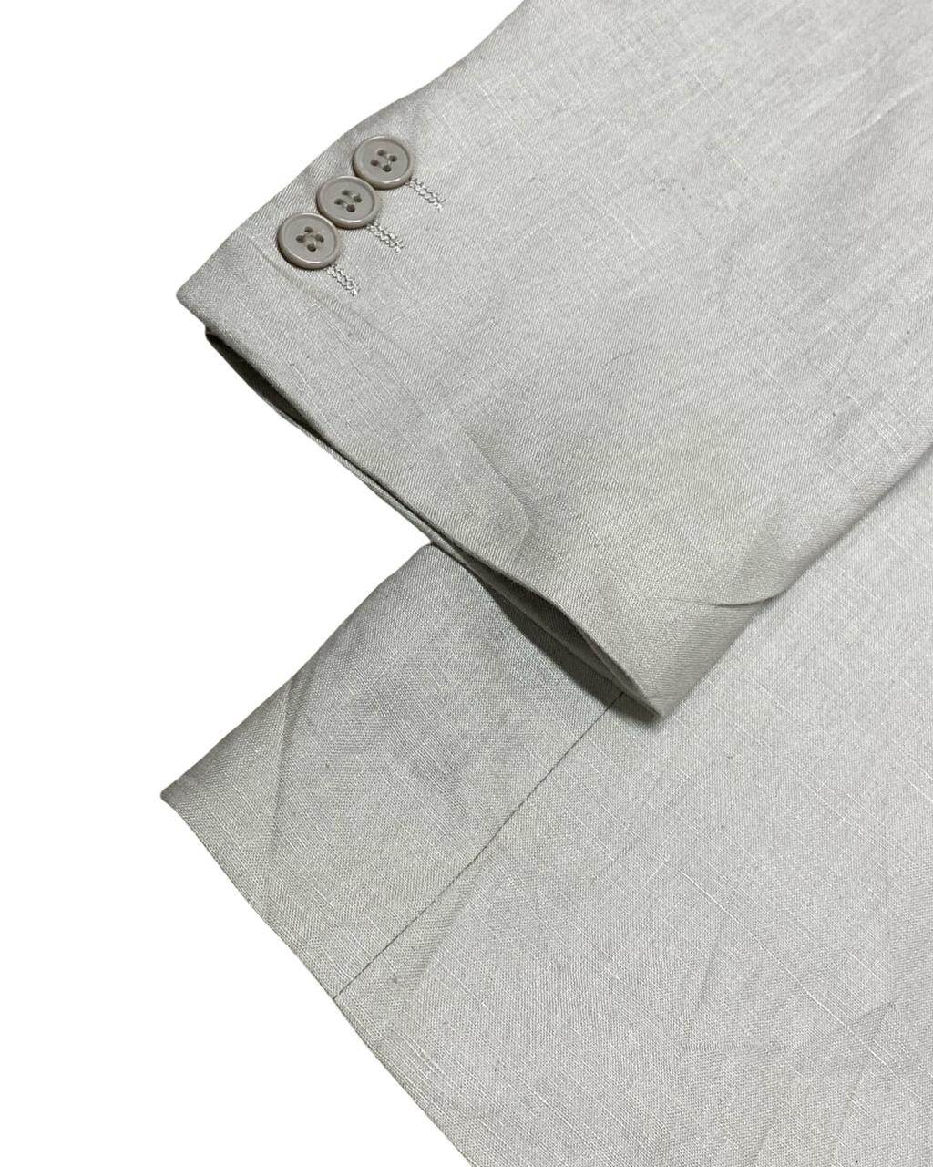 Tom English Light Grey Linen Blend Blazer | Large | Chest 23”