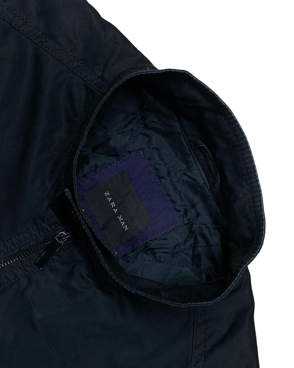 ZARA Man Navy Bomber Jacket | Medium | Chest 21”