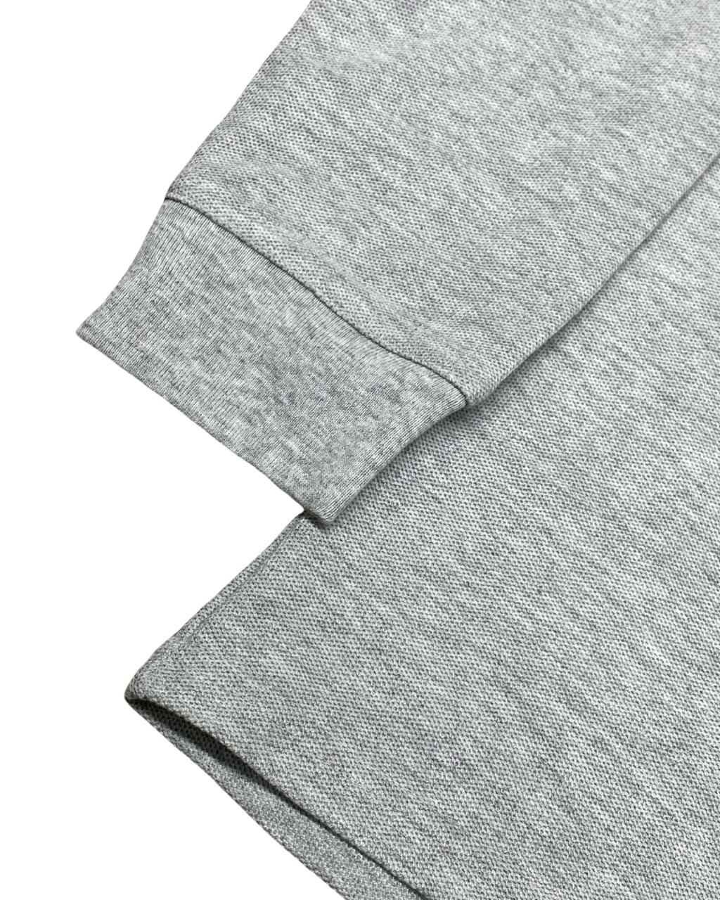 A+ Grey Long Sleeve Polo Shirt | Small | Chest 18”