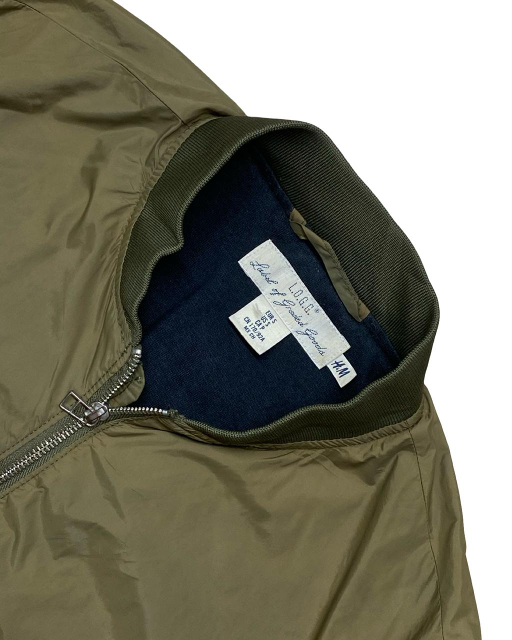H&M Green Bomber Jacket | Medium | Chest 20.5”