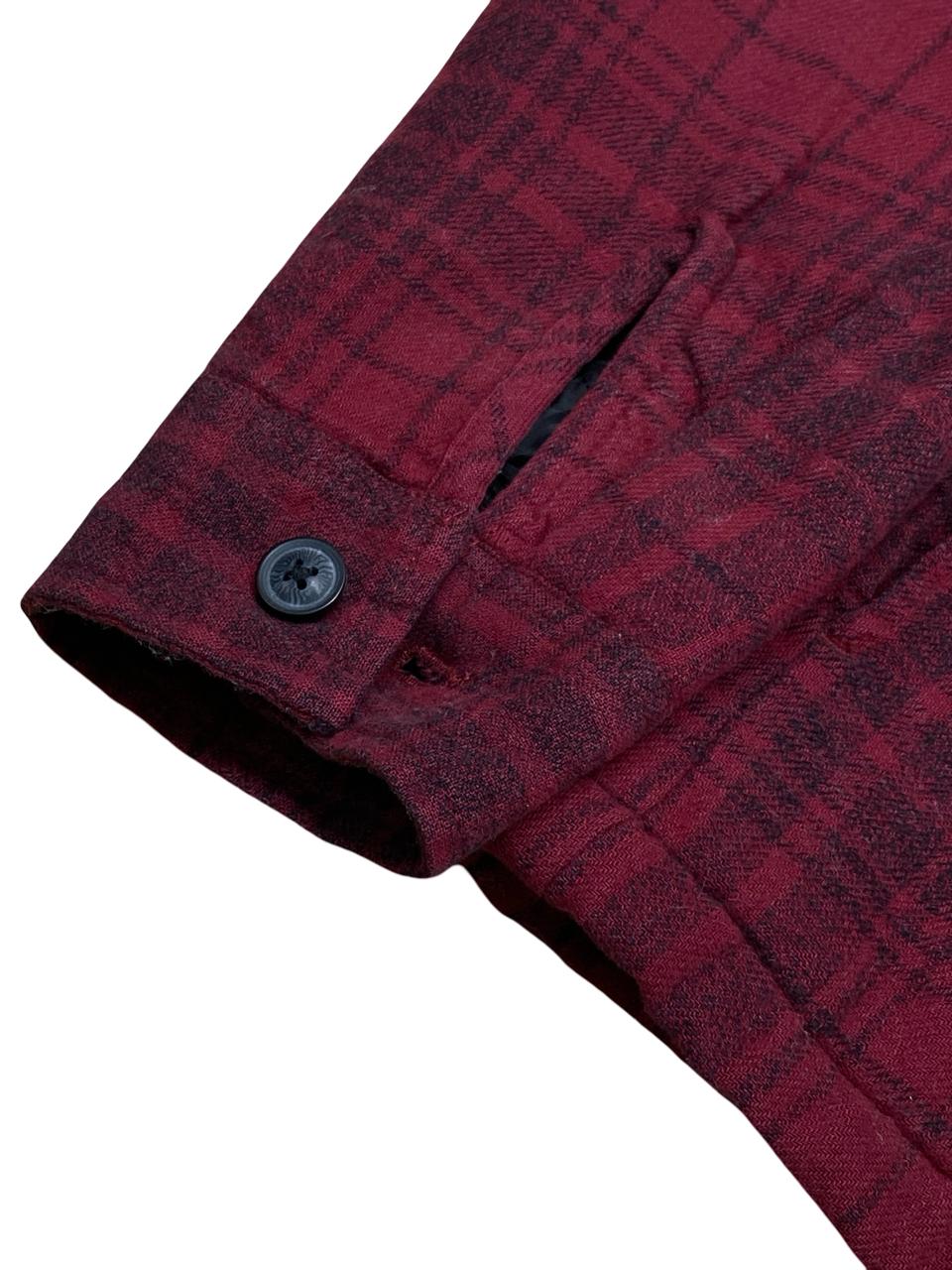 TU Man Sherpa-Lined Flannel Overshirt | Large | Chest 24.5"