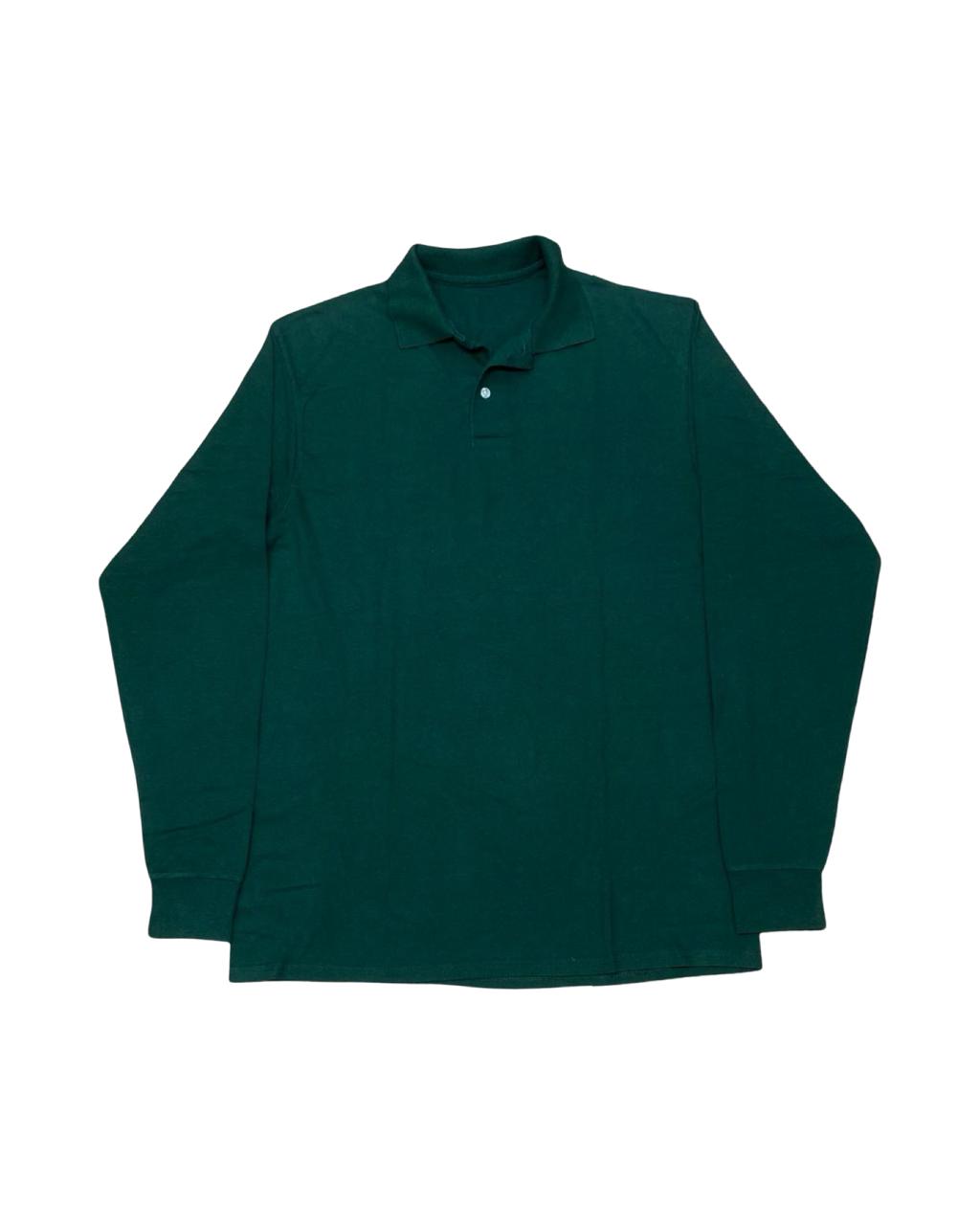Bespoke Long-Sleeve Polo | Medium | Chest 20.5
