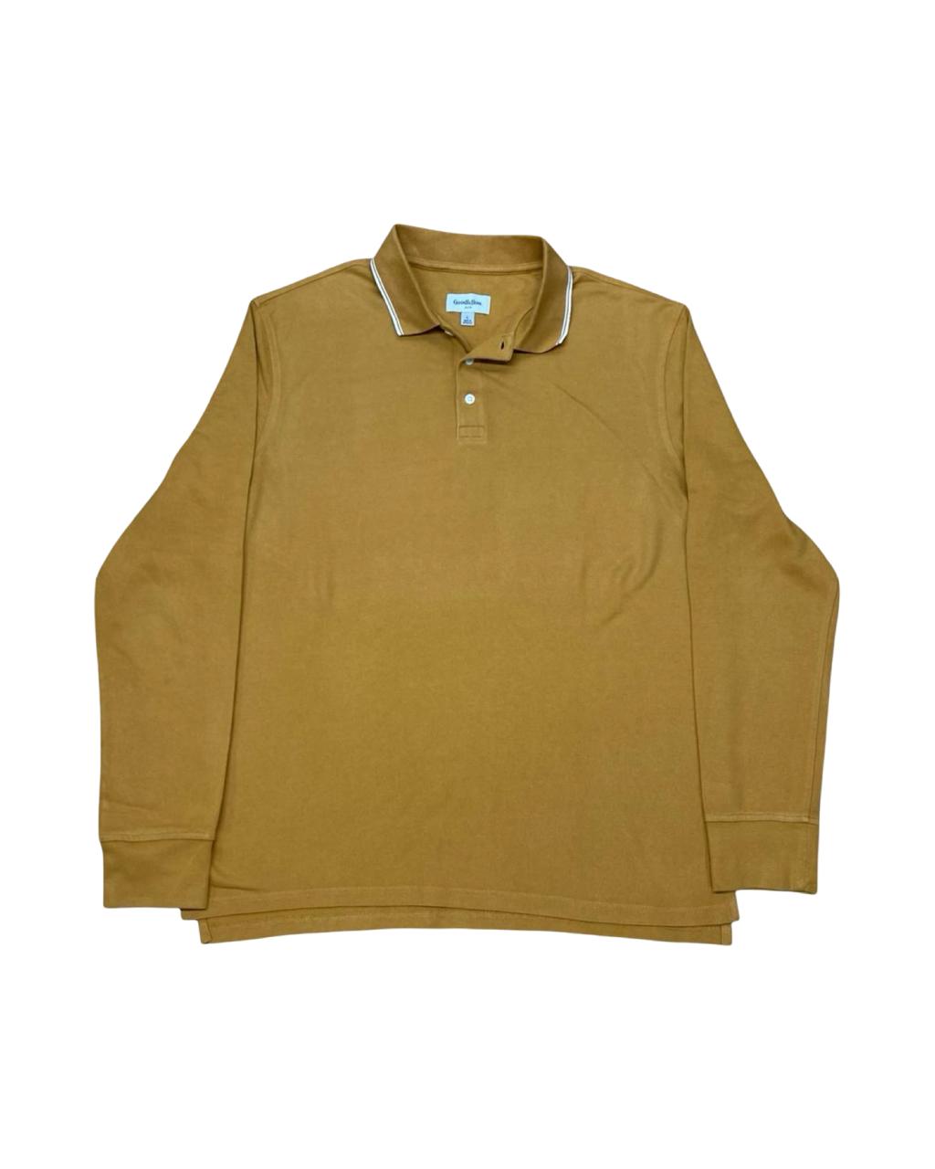 Goodfellow & Co Long-Sleeve Polo | Large | Chest 23.5”