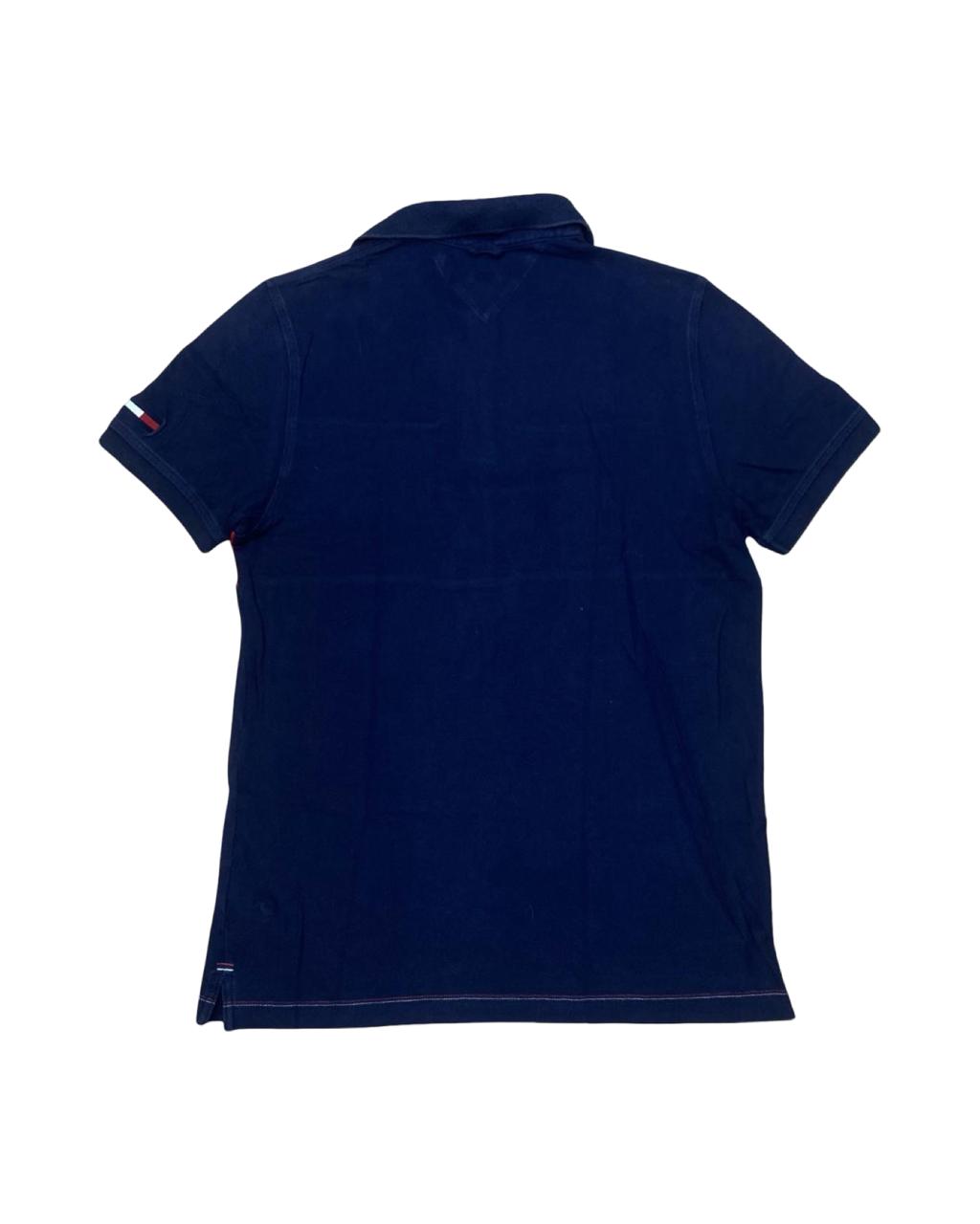 Tommy Hilfiger Navy/Red/White Colorblock Polo | Small | Chest 20”