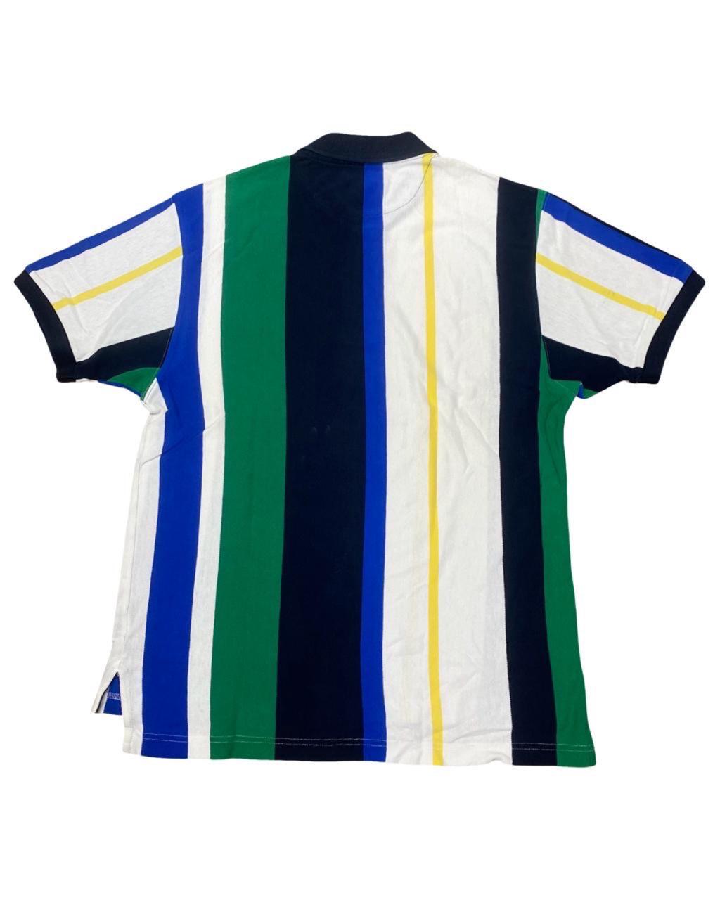Chaps Ralph Lauren Multi-Stripe Polo Shirt | Medium | Chest 22”