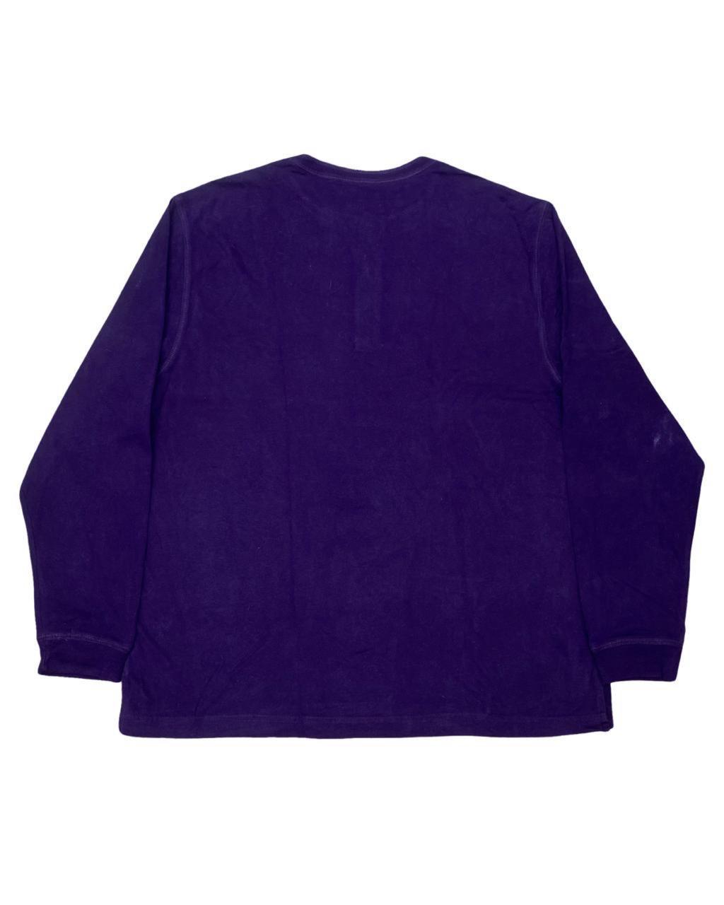 St. John’s Bay Purple Long-Sleeve Henley | Large | Chest 24.5”
