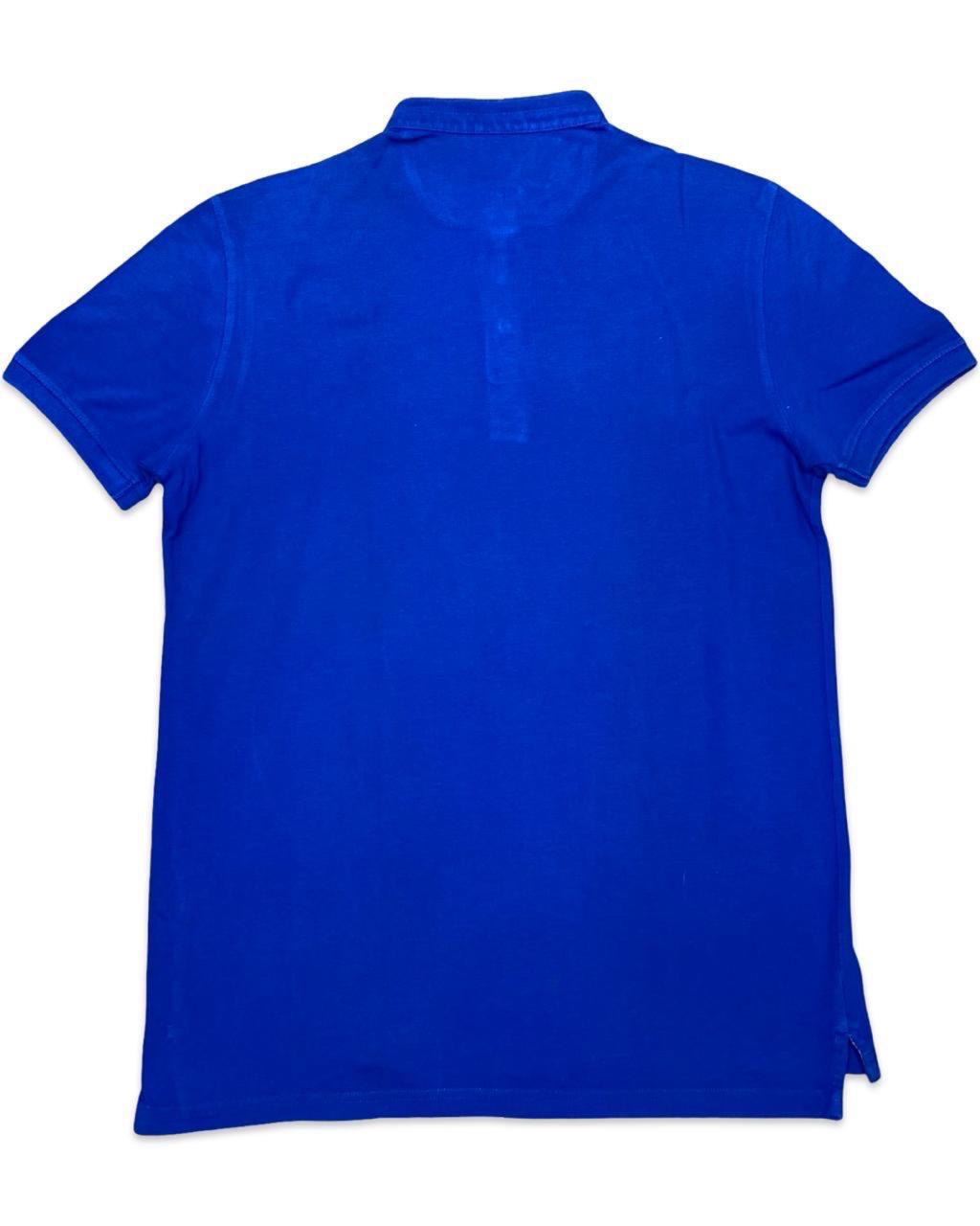 Massimo Dutti Royal Blue Polo Shirt | Medium | Chest 20.5”