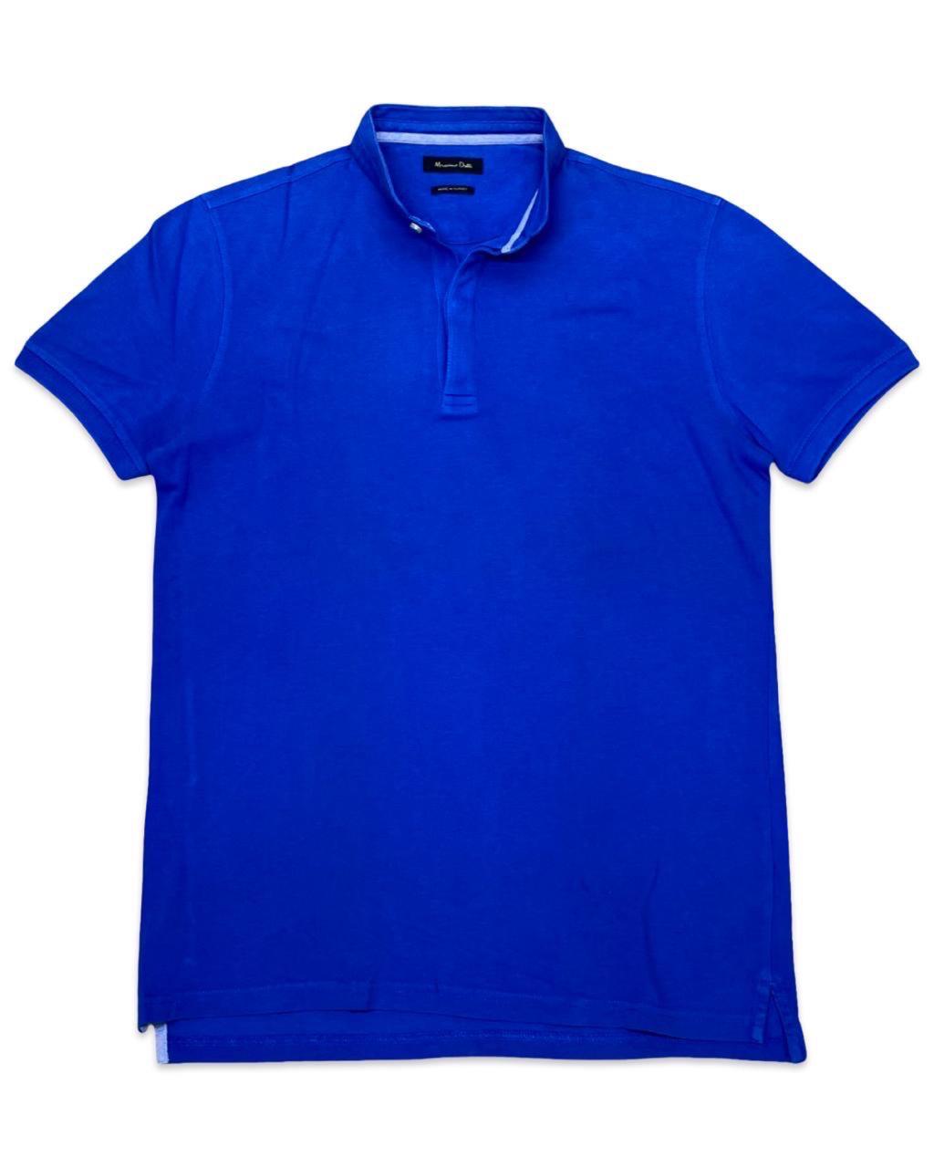 Massimo Dutti Royal Blue Polo Shirt | Medium | Chest 20.5”