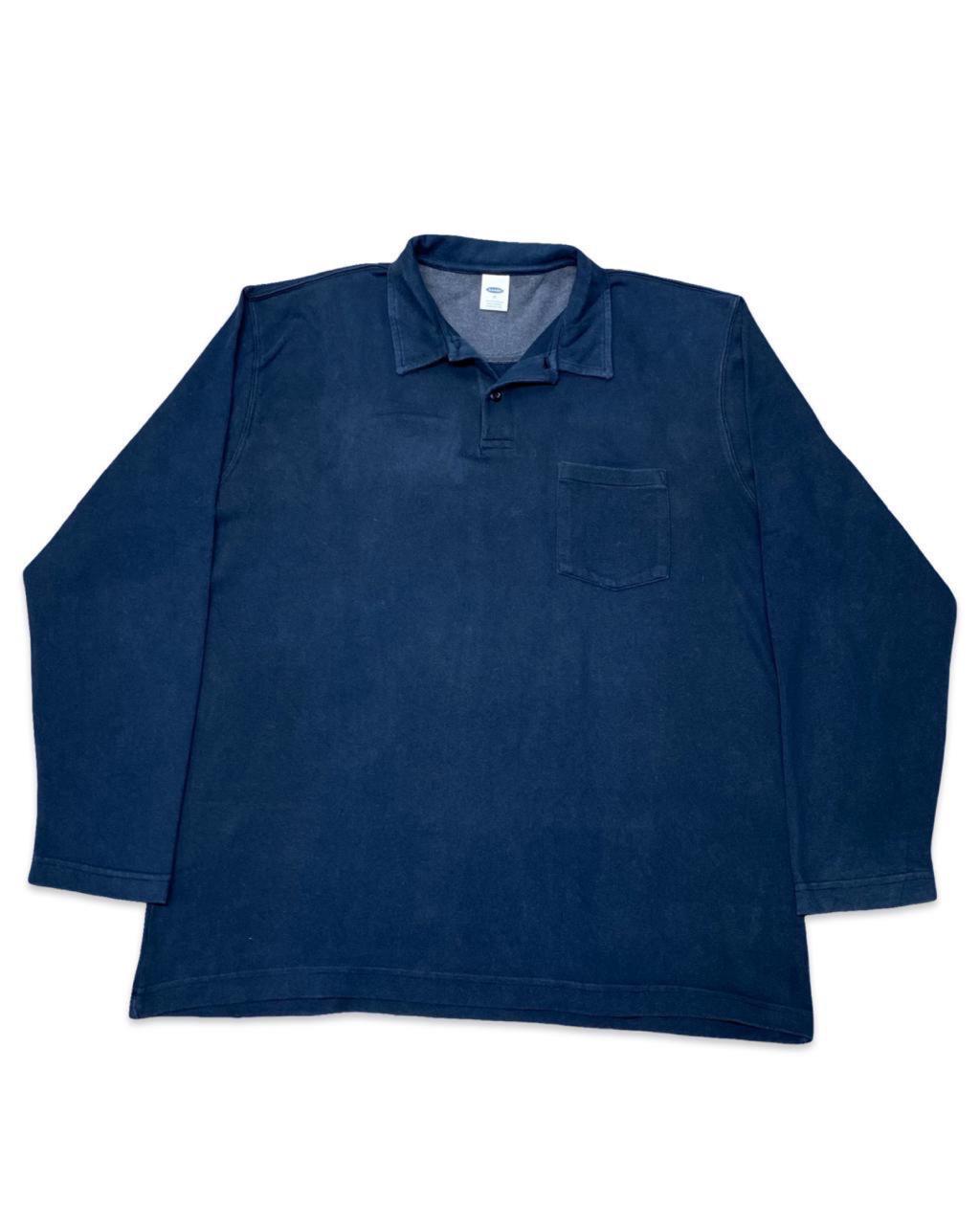Old Navy Navy Long-Sleeve Polo | XL | Chest 25.5”