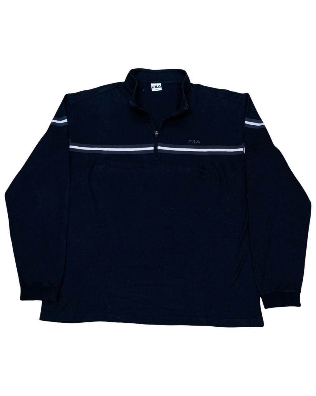 FILA Navy Quarter-Zip Pullover | Large | Chest 25”