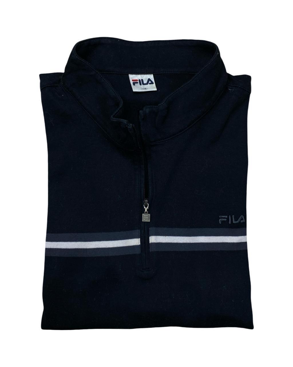 FILA Navy Quarter-Zip Pullover | Large | Chest 25”