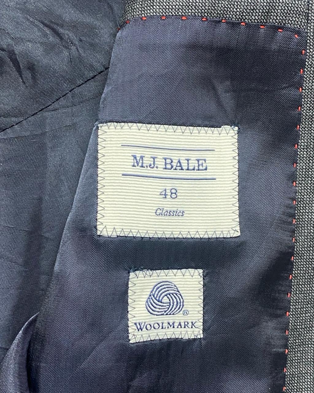 M.J. Bale Wool Suit Blazer | Size 48 (Large) | Chest 24.5"