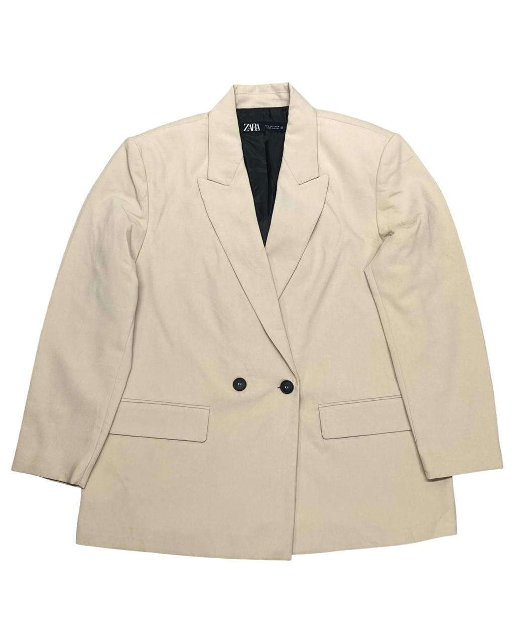 Zara Double‑Breasted Blazer | Medium | Chest 21.5"