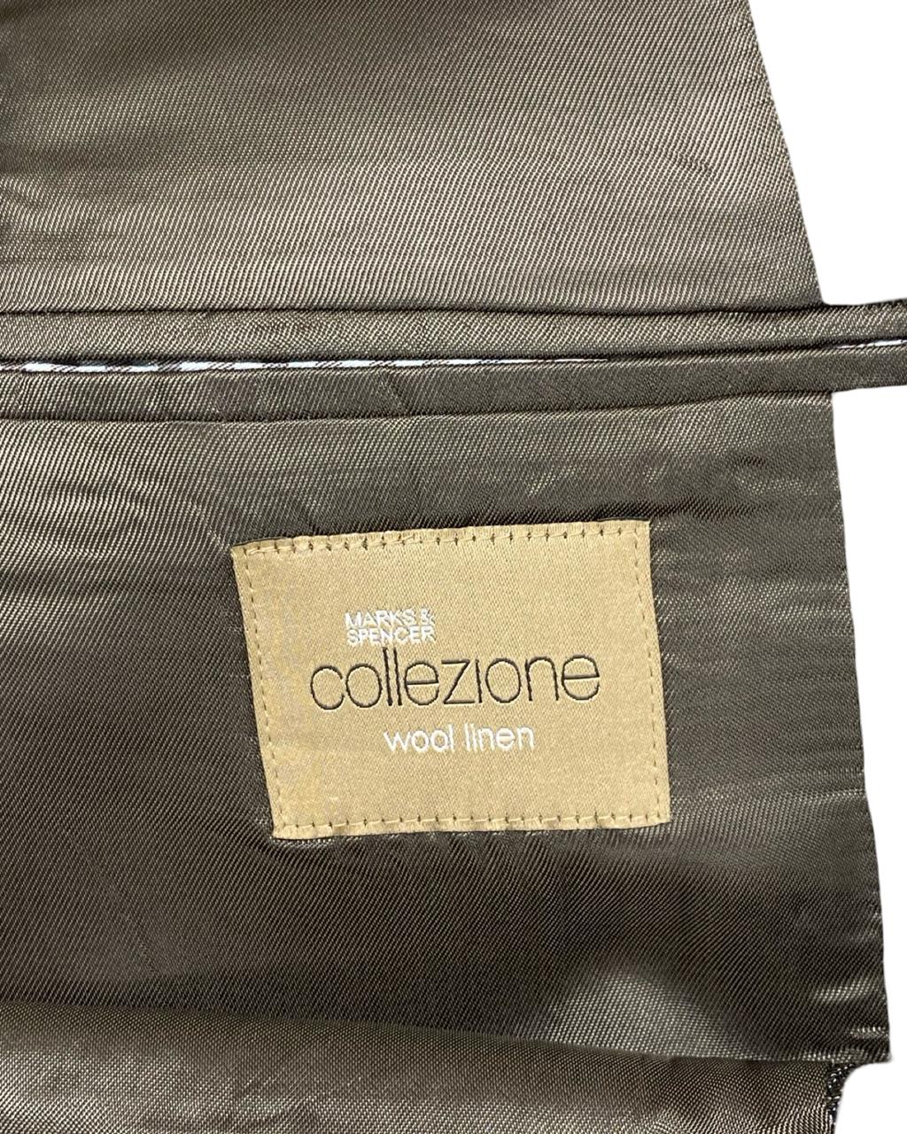 M&S Wool‑Linen Blend Blazer | Large | Chest 23"