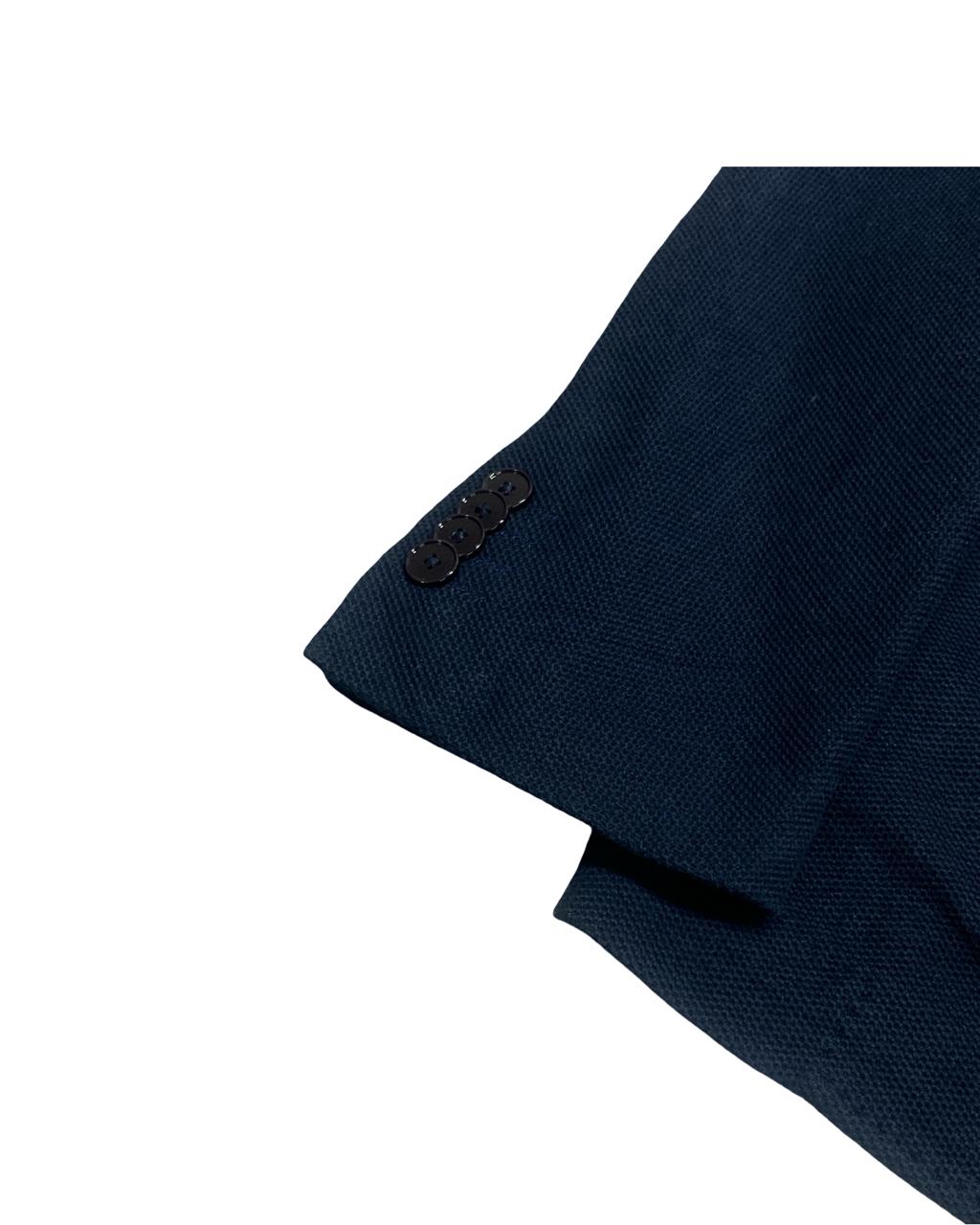 Mango Man Navy Blazer with Elbow Patches | Size Medium | Chest 22.5"