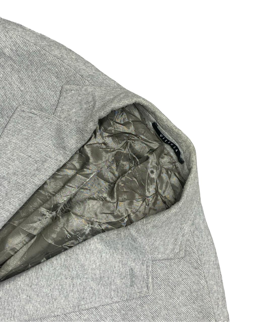 Vistula Light Grey Jersey Blazer | Super Slim Fit | Size Medium | Chest 22"