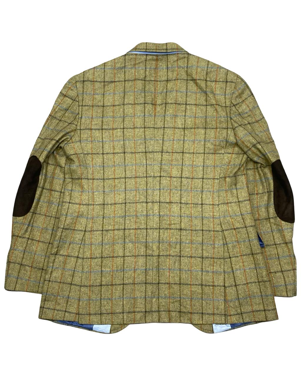 Hackett London Green Tweed Check Blazer | Size Medium | Chest 22.5"