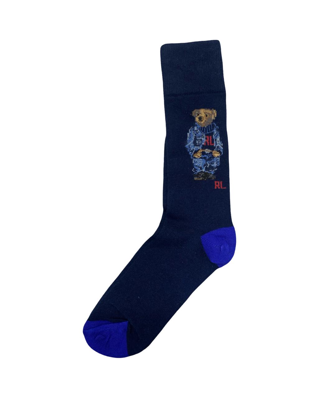 Polo Ralph Lauren Polo Bear Crew Socks – Navy | Denim Outfit Bear | Factory Leftovers