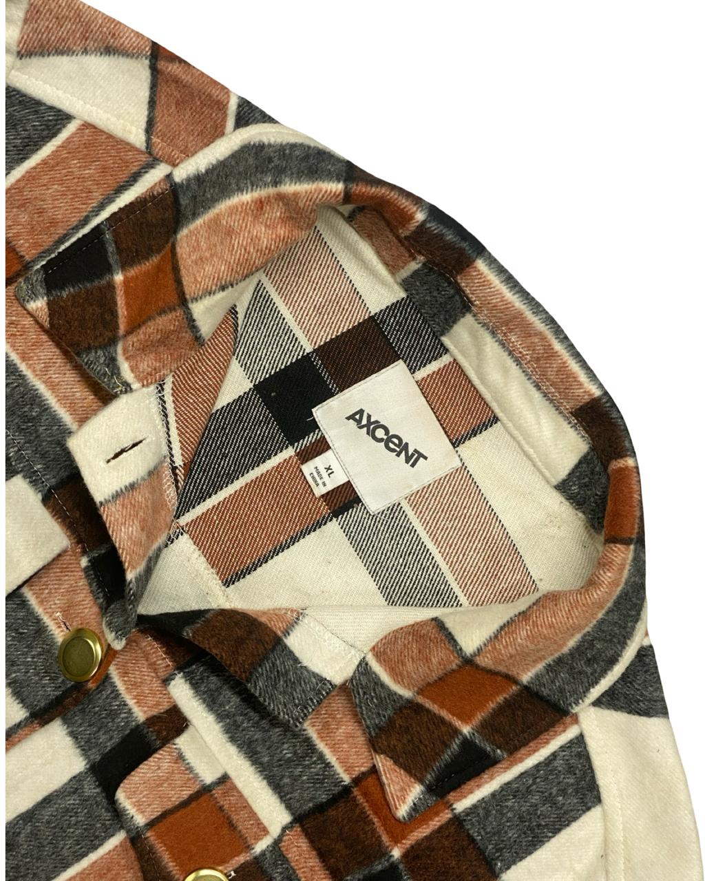 Axcent Multicolor Plaid Jacket | Size Large | Chest 23.5”