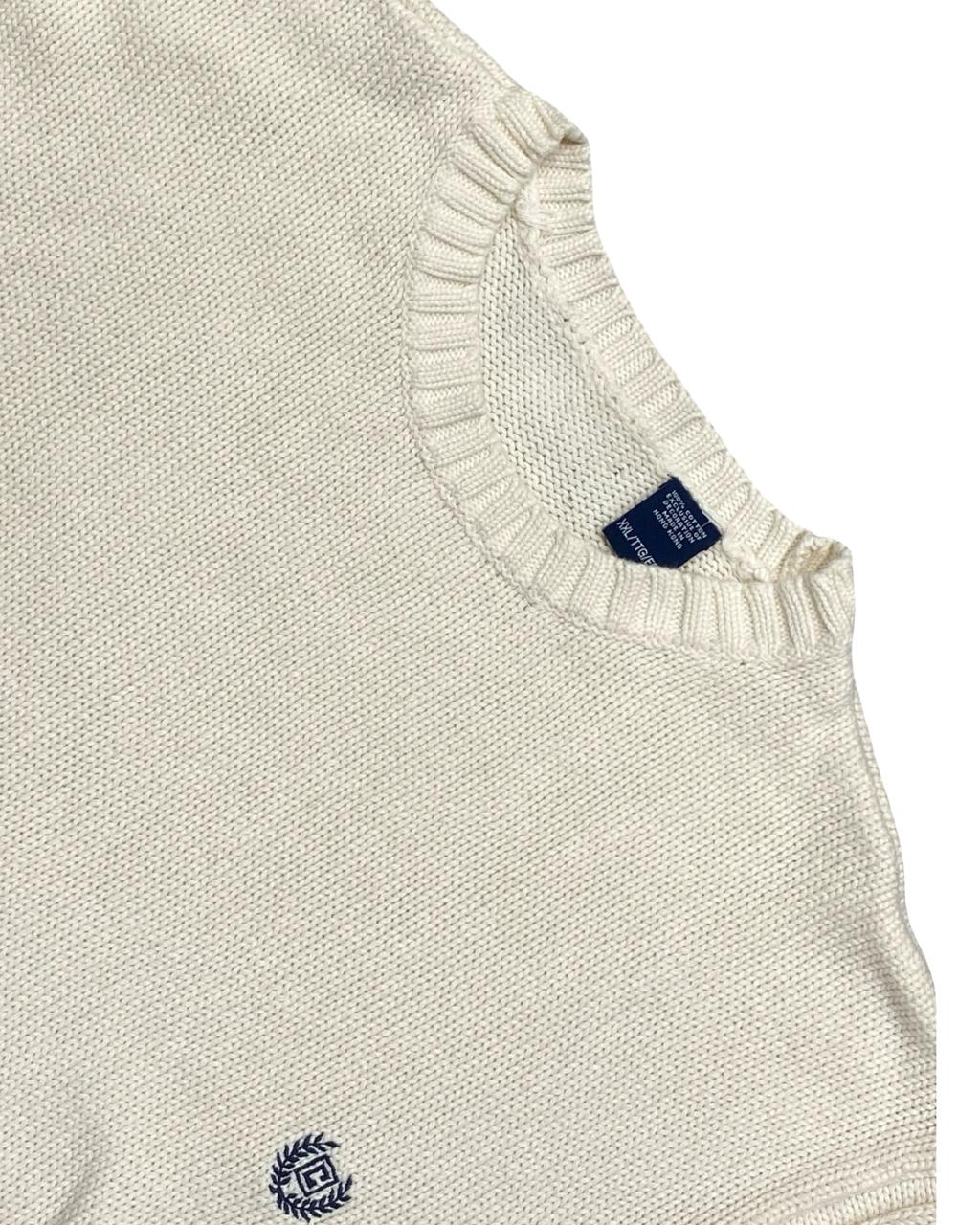 Chaps Cream Knit Sweater | Size Large | Chest 25”