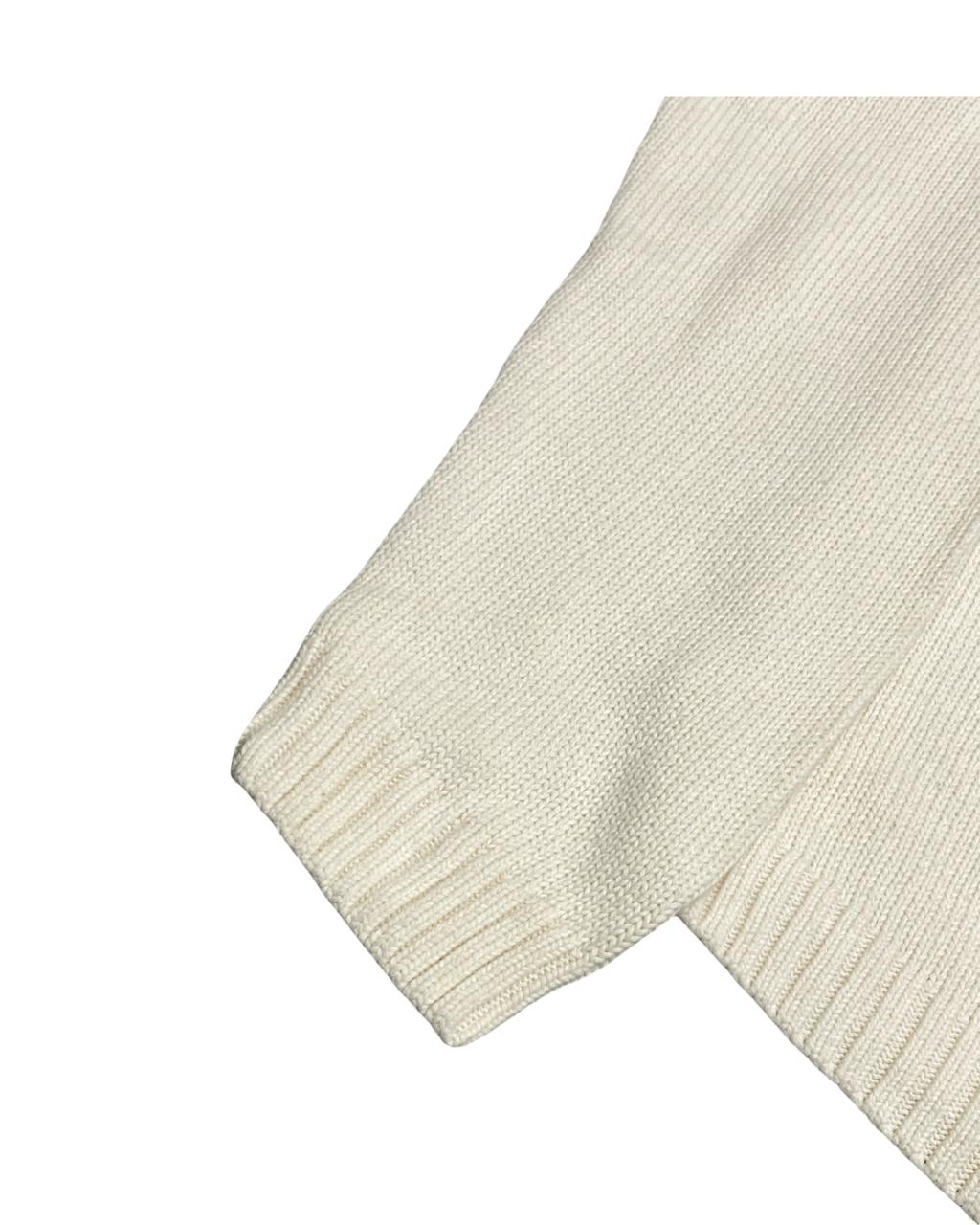 Chaps Cream Knit Sweater | Size Large | Chest 25”