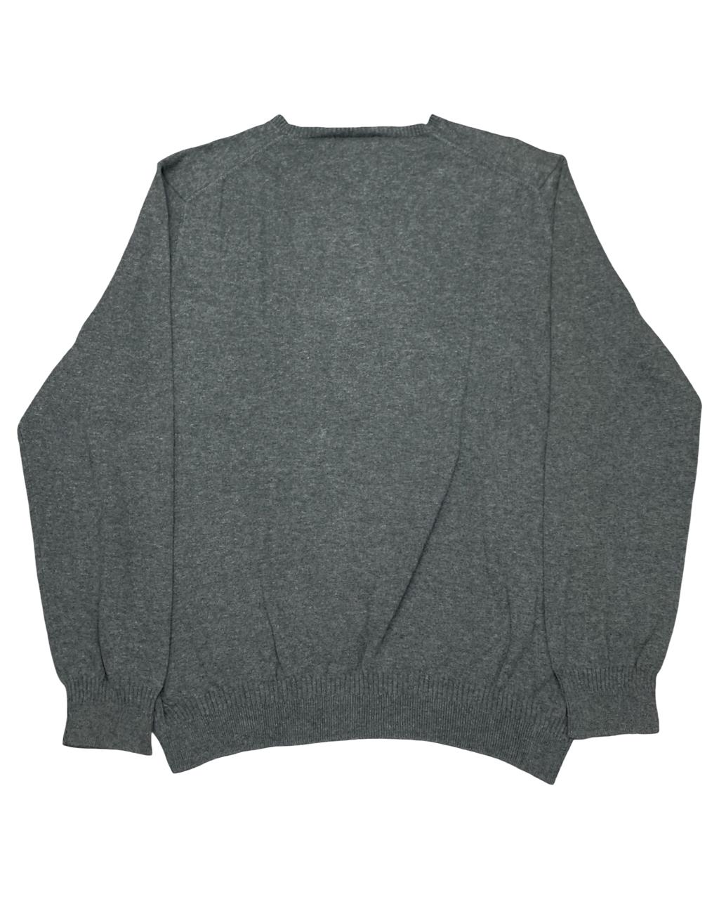 Calvin Klein Charcoal Gray V-Neck Sweater | Size Large | Chest 23.5”