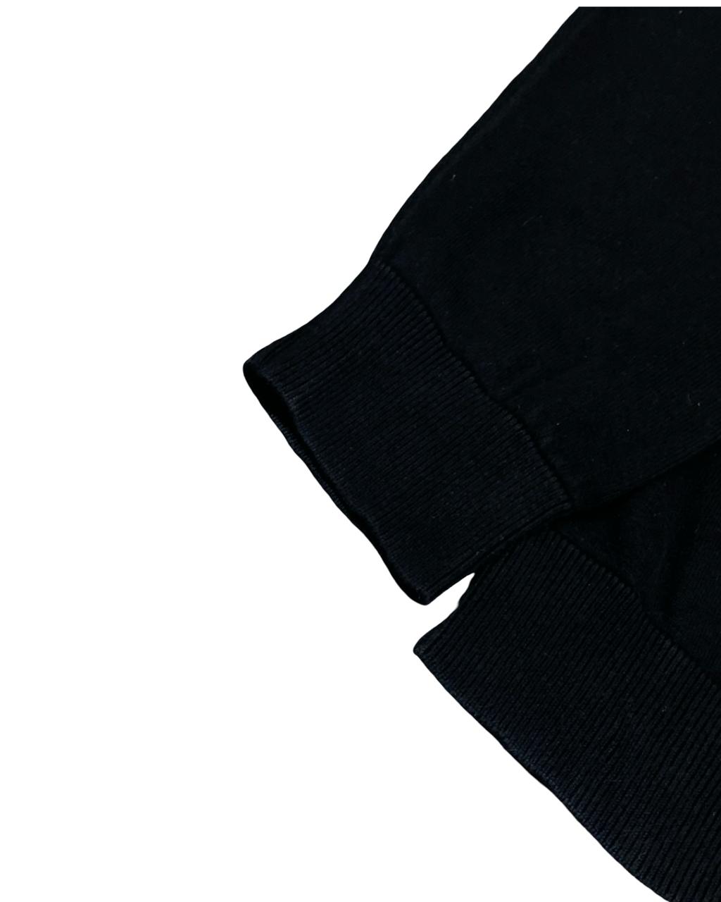 Nautica Black Quarter-Zip Mock Neck Sweater | Size Large | Chest 24.5”