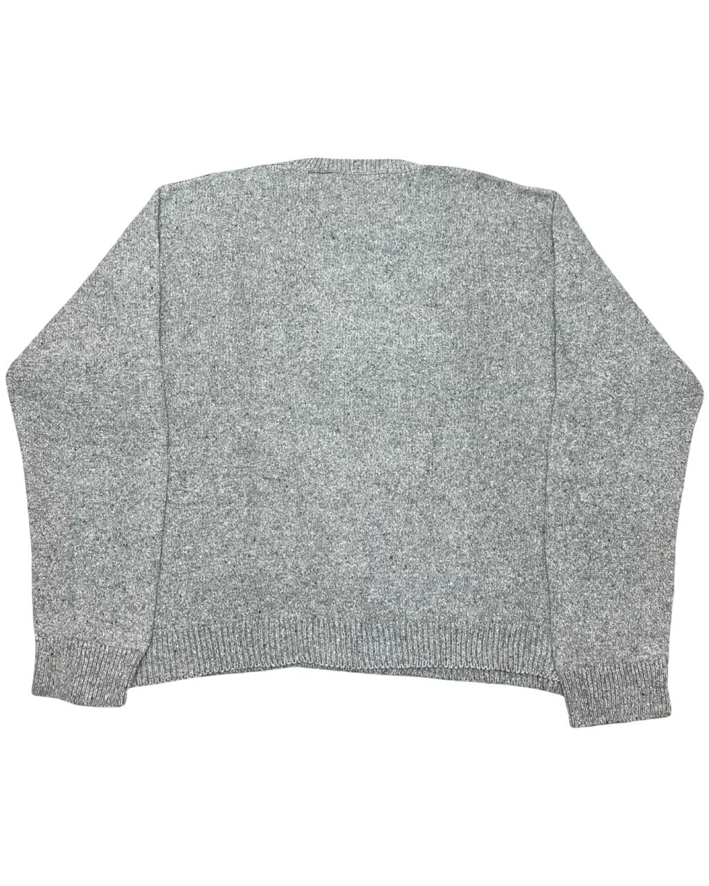 Chaps Heather Gray Crewneck Knit Sweater | Size XL | Chest 27.5”
