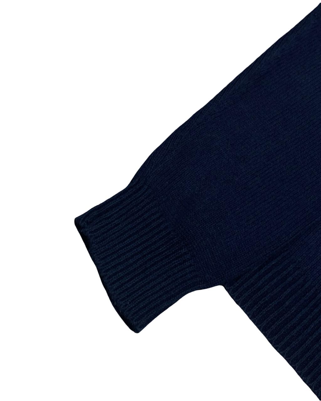 IZOD Navy Blue V-Neck Cotton Sweater | Size Medium | Chest 21.5”