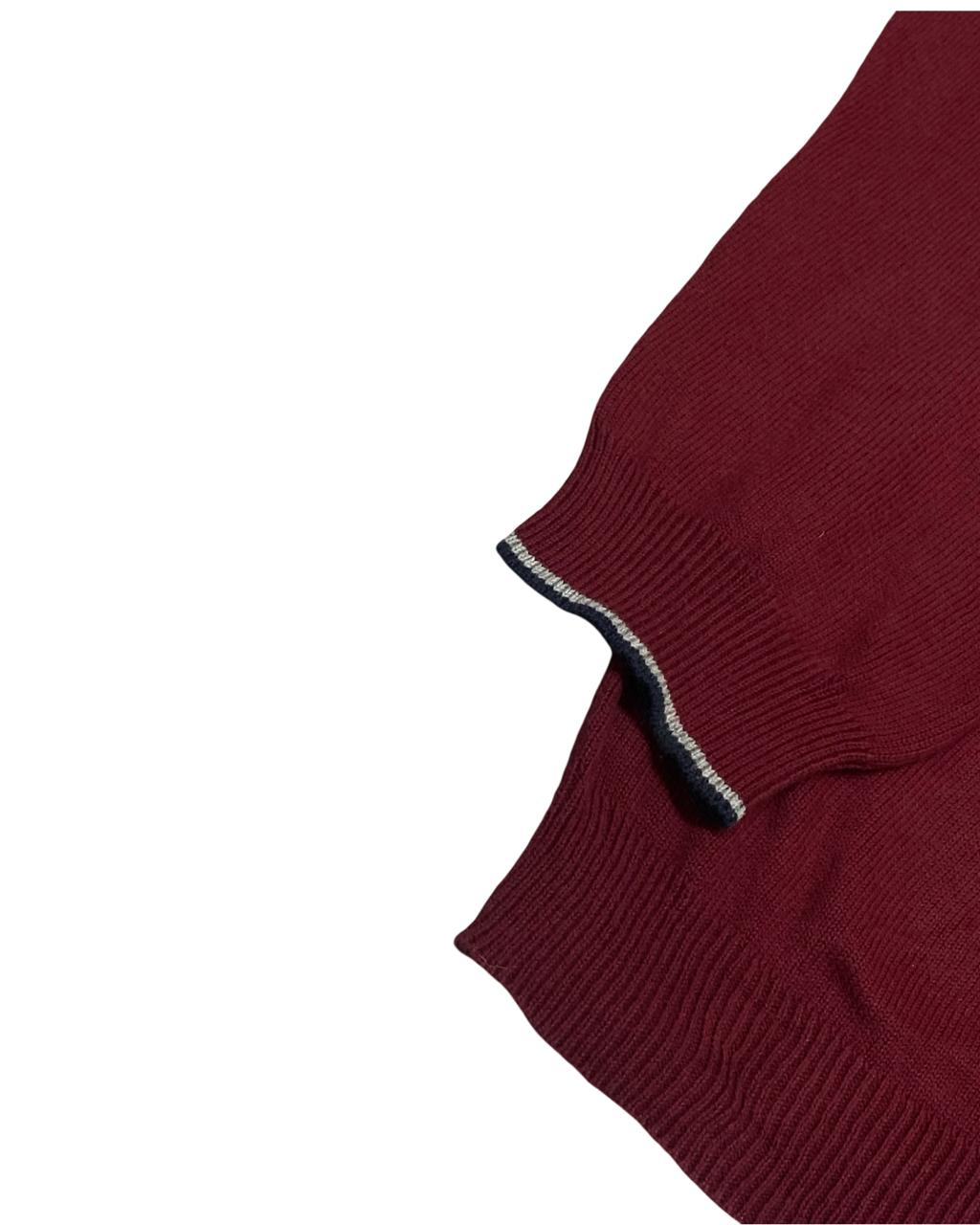 Chaps Deep Red Crewneck Cotton Sweater | Size Large | Chest 24.5”