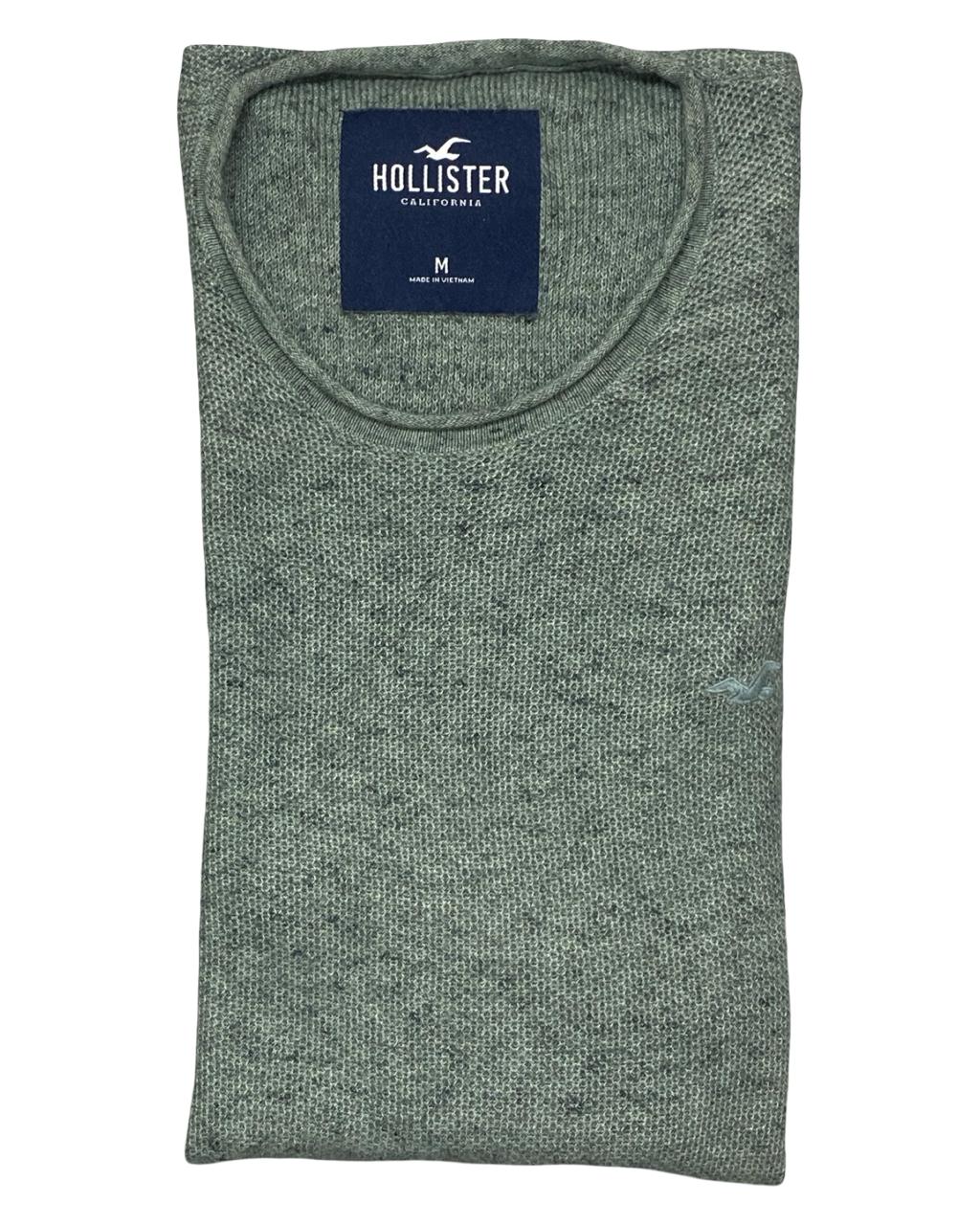 Hollister Gray Textured Knit Tee | Size Small | Chest 19”