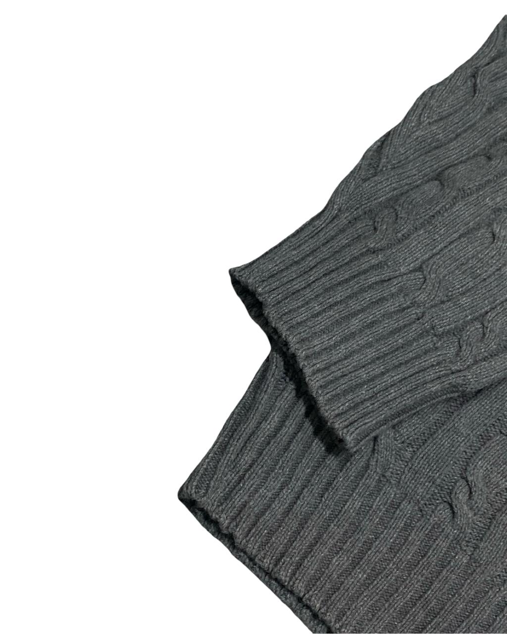 IZOD Grey Cable Knit Half-Zip Sweater | Size XXL | Chest 27.5”