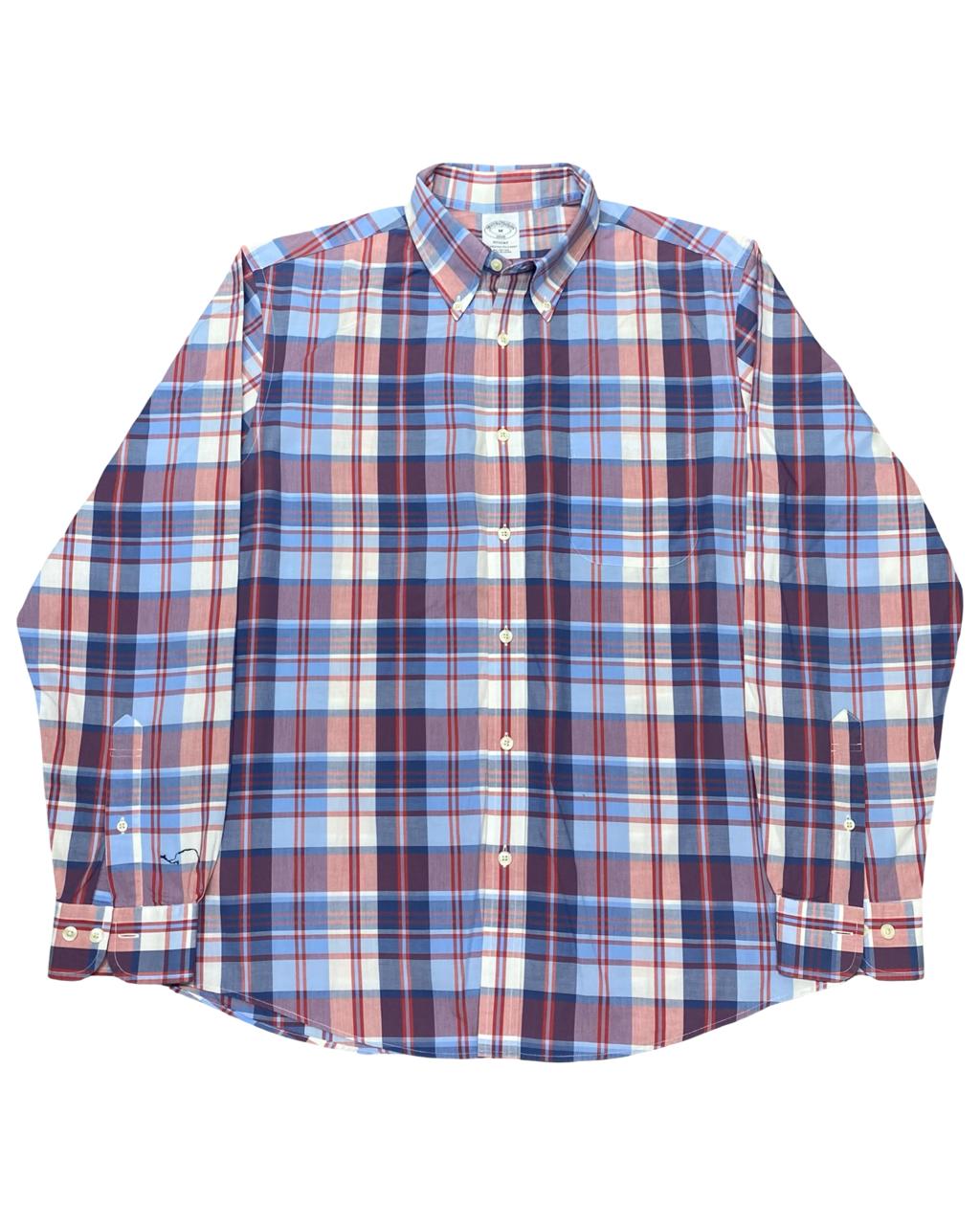 Brooks Brothers Multicolor Plaid Button-Down Shirt | Size Large | Chest 23”