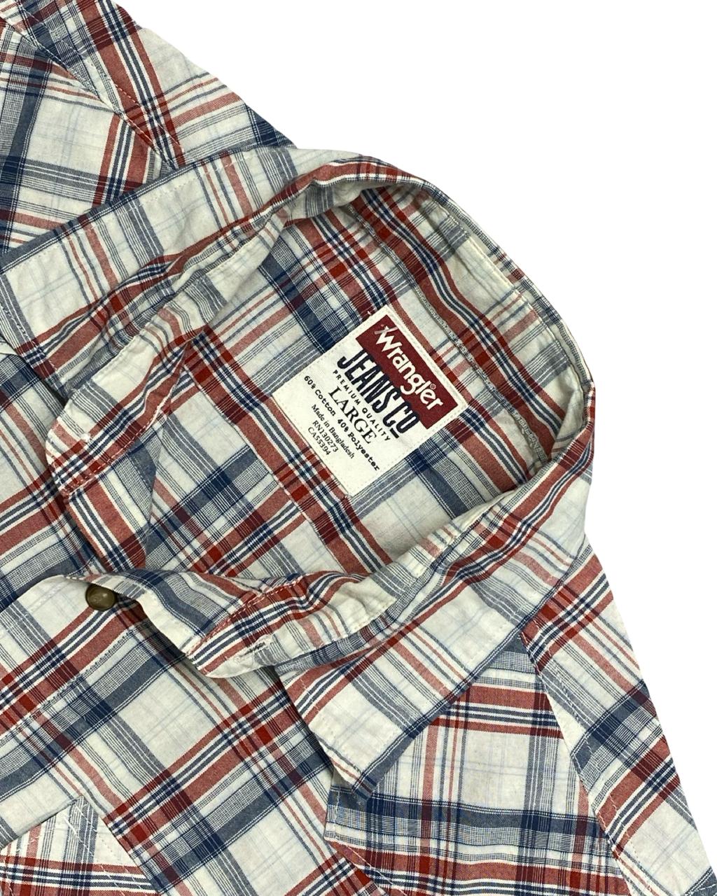 Wrangler Plaid Western Shirt | Large | Chest 24.5”