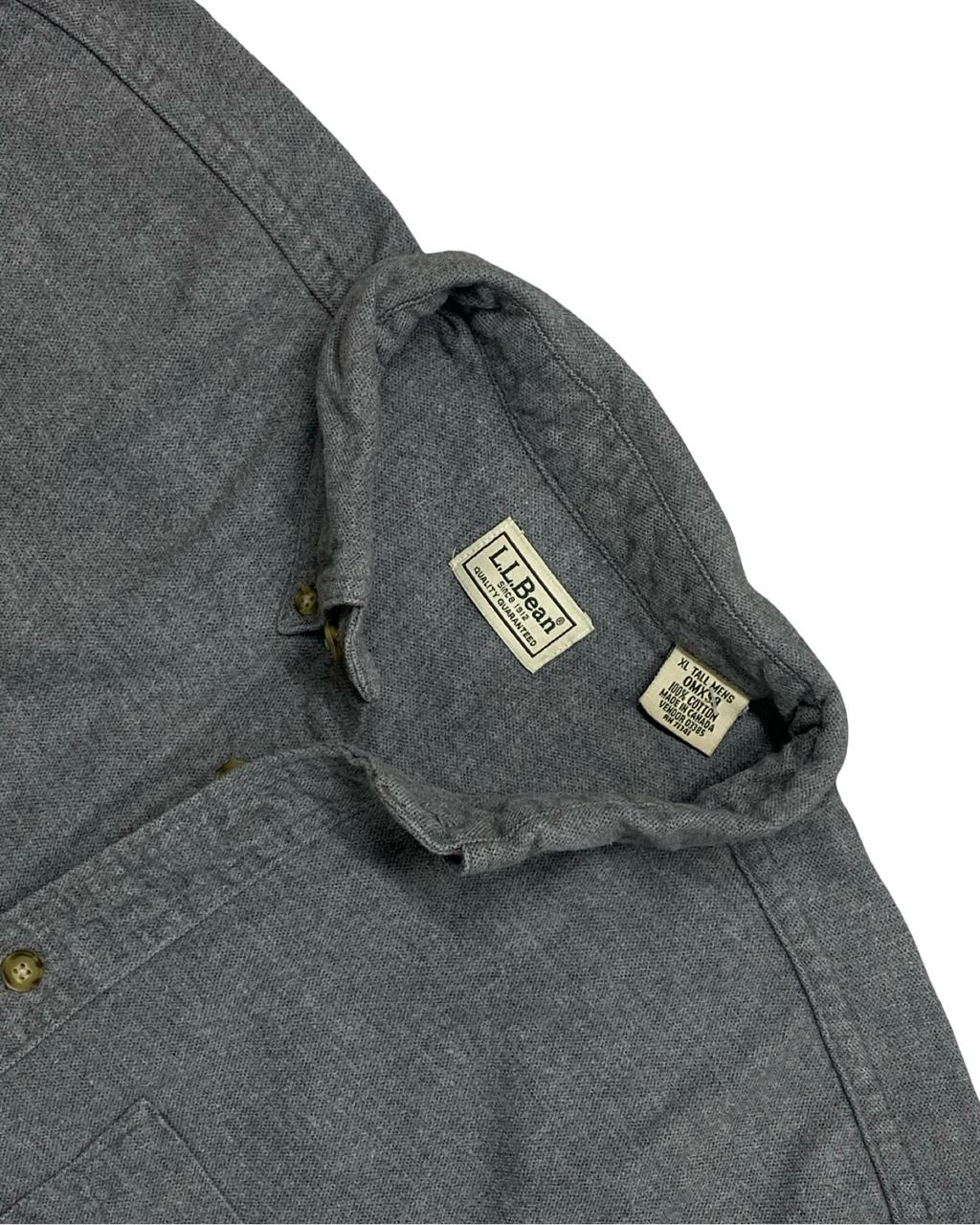 L.L. Bean Heather Grey Button-Down Oxford Shirt | Size XXL | Chest 27”